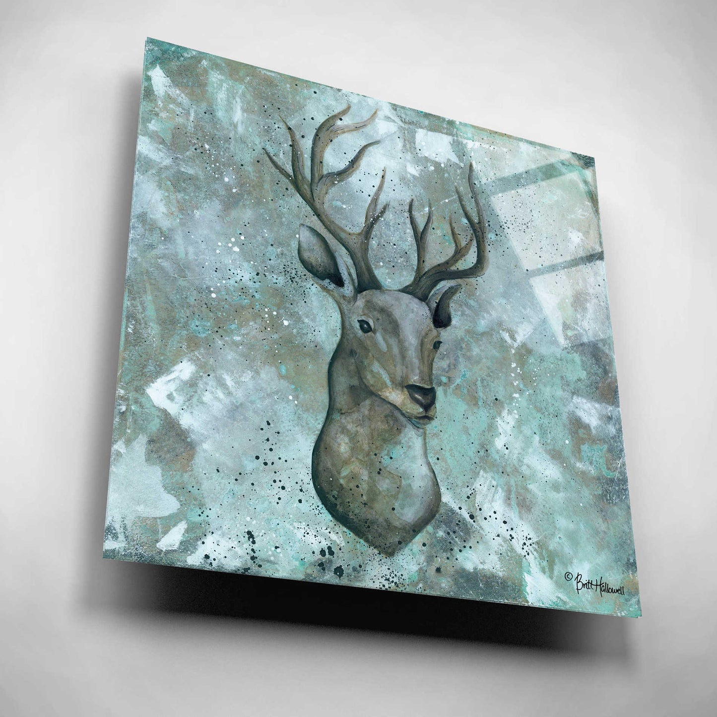 Epic Art 'Simplicity Deer' by Britt Hallowell, Acrylic Glass Wall Art,12x12