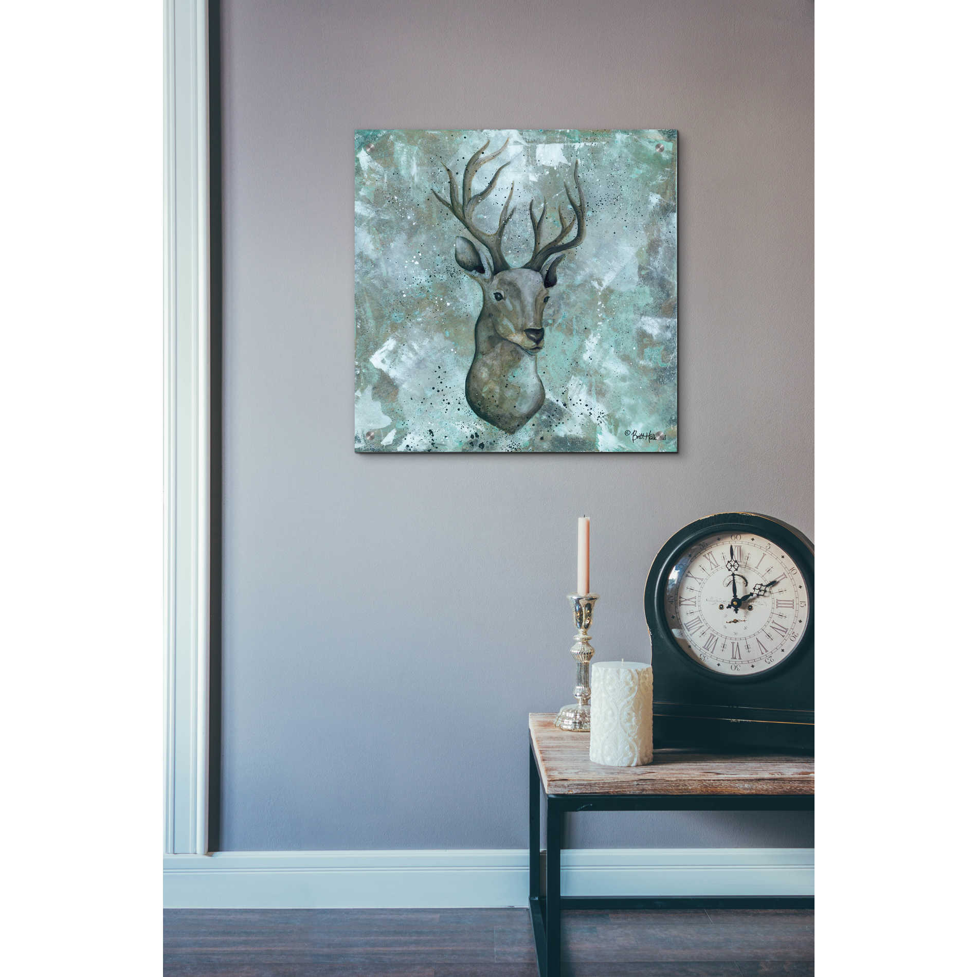 Epic Art 'Simplicity Deer' by Britt Hallowell, Acrylic Glass Wall Art,24x24