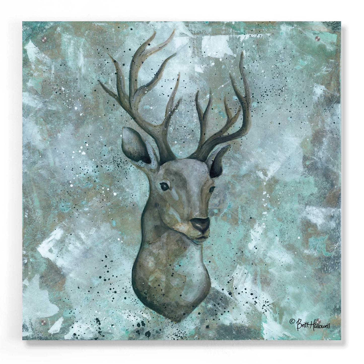 Epic Art 'Simplicity Deer' by Britt Hallowell, Acrylic Glass Wall Art,24x24