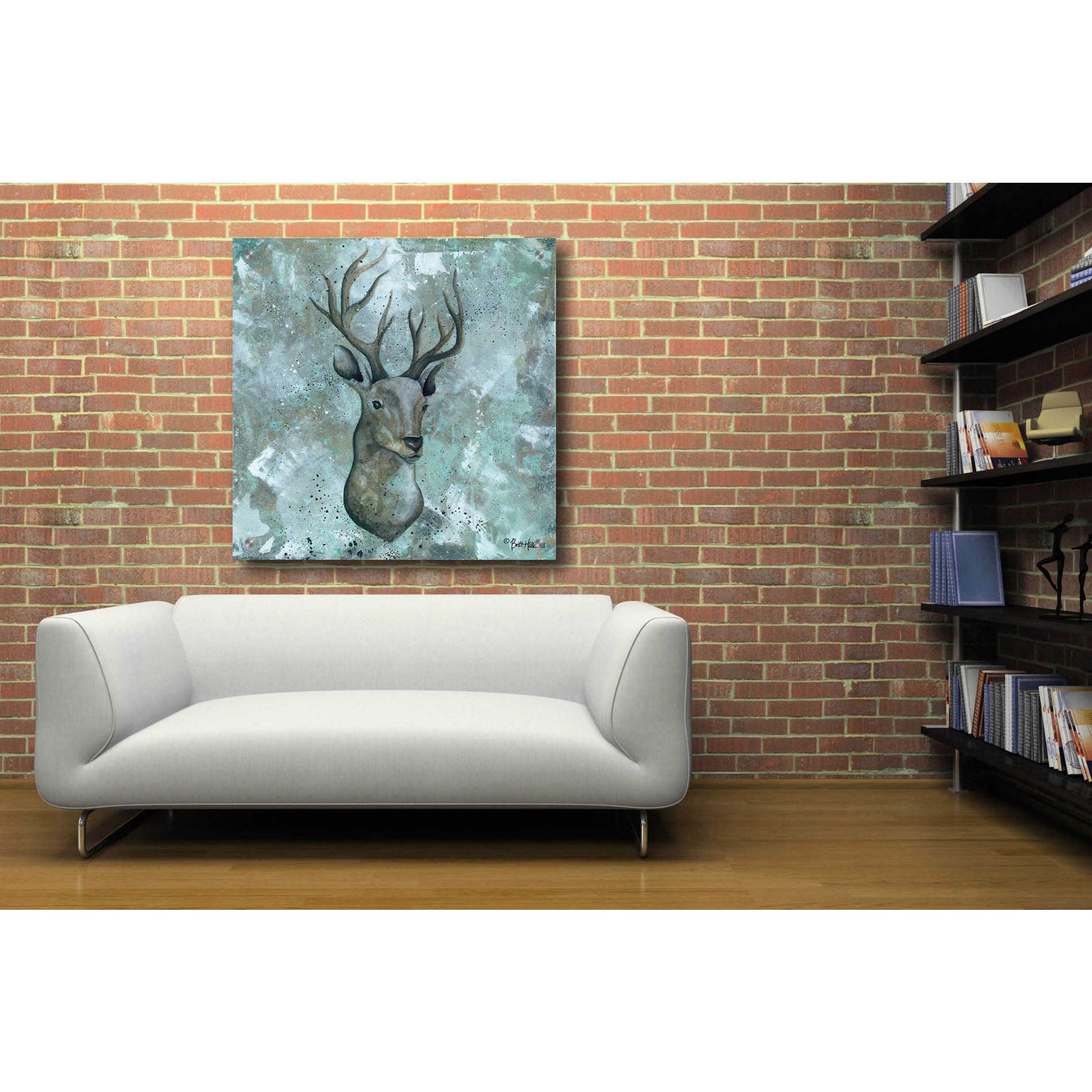 Epic Art 'Simplicity Deer' by Britt Hallowell, Acrylic Glass Wall Art,36x36