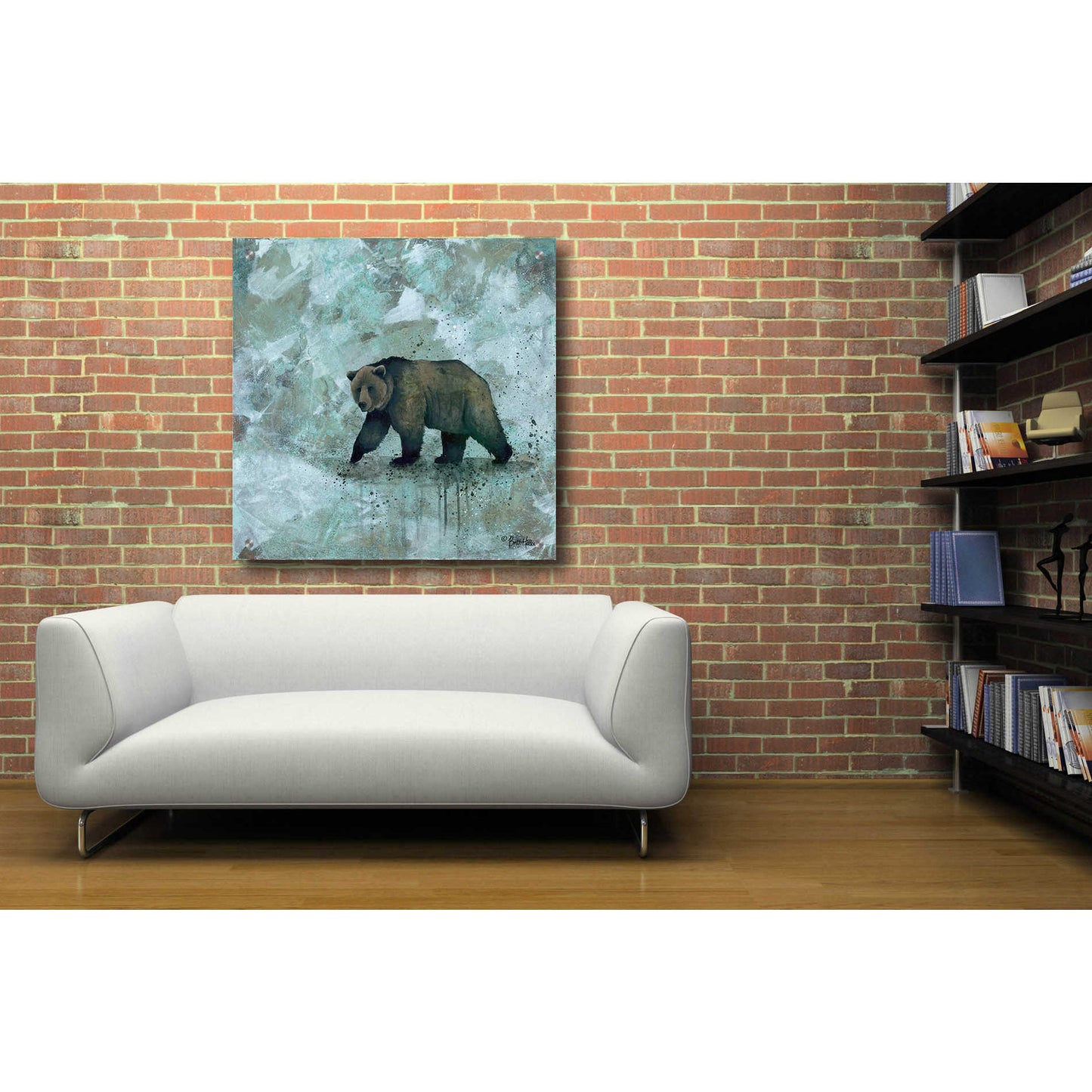 Epic Art 'Simplicity Bear' by Britt Hallowell, Acrylic Glass Wall Art,36x36