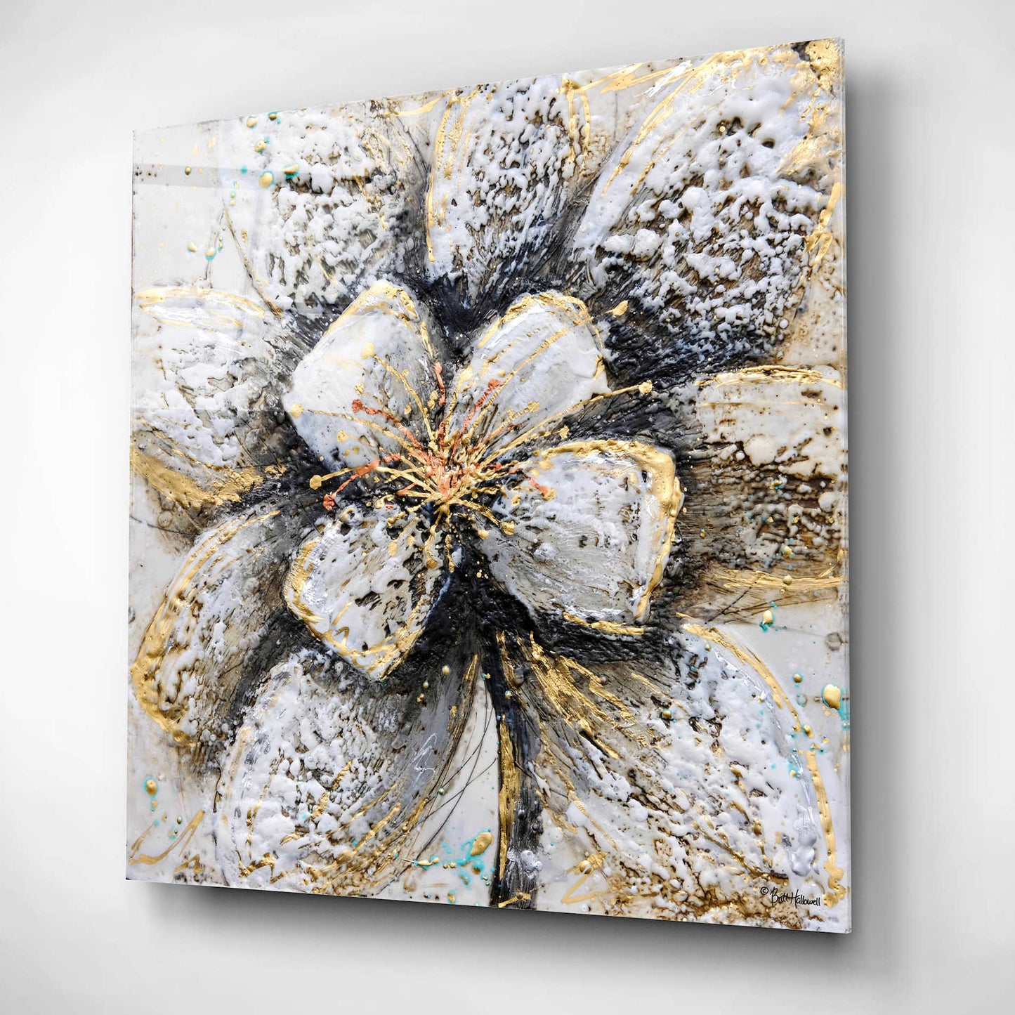 Epic Art 'Explosion of Petals' by Britt Hallowell, Acrylic Glass Wall Art,12x12