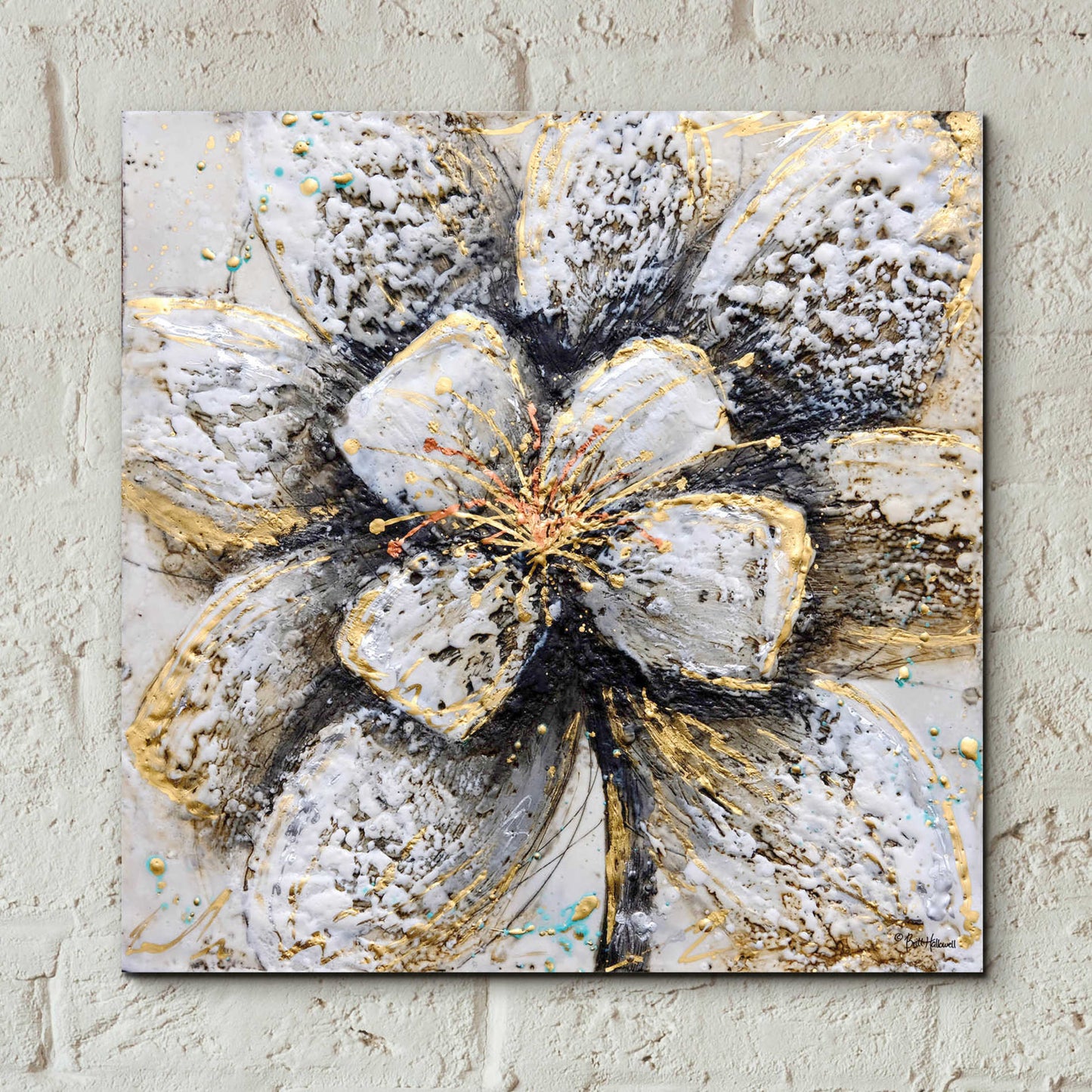 Epic Art 'Explosion of Petals' by Britt Hallowell, Acrylic Glass Wall Art,12x12