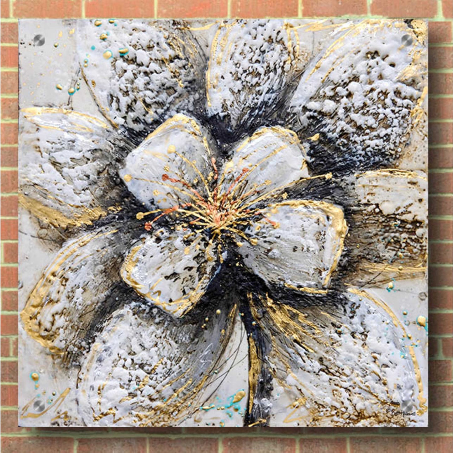 Epic Art 'Explosion of Petals' by Britt Hallowell, Acrylic Glass Wall Art,36x36