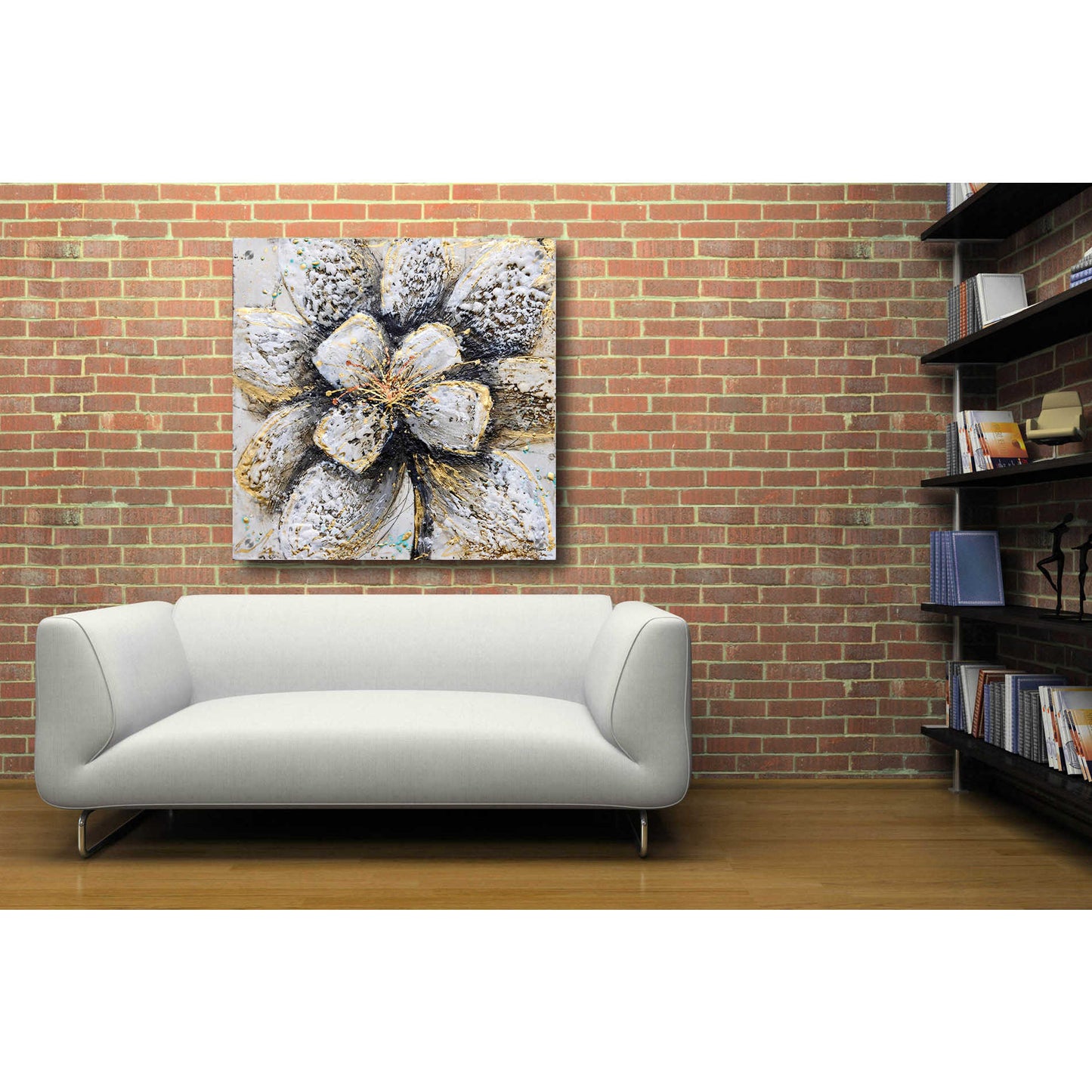 Epic Art 'Explosion of Petals' by Britt Hallowell, Acrylic Glass Wall Art,36x36