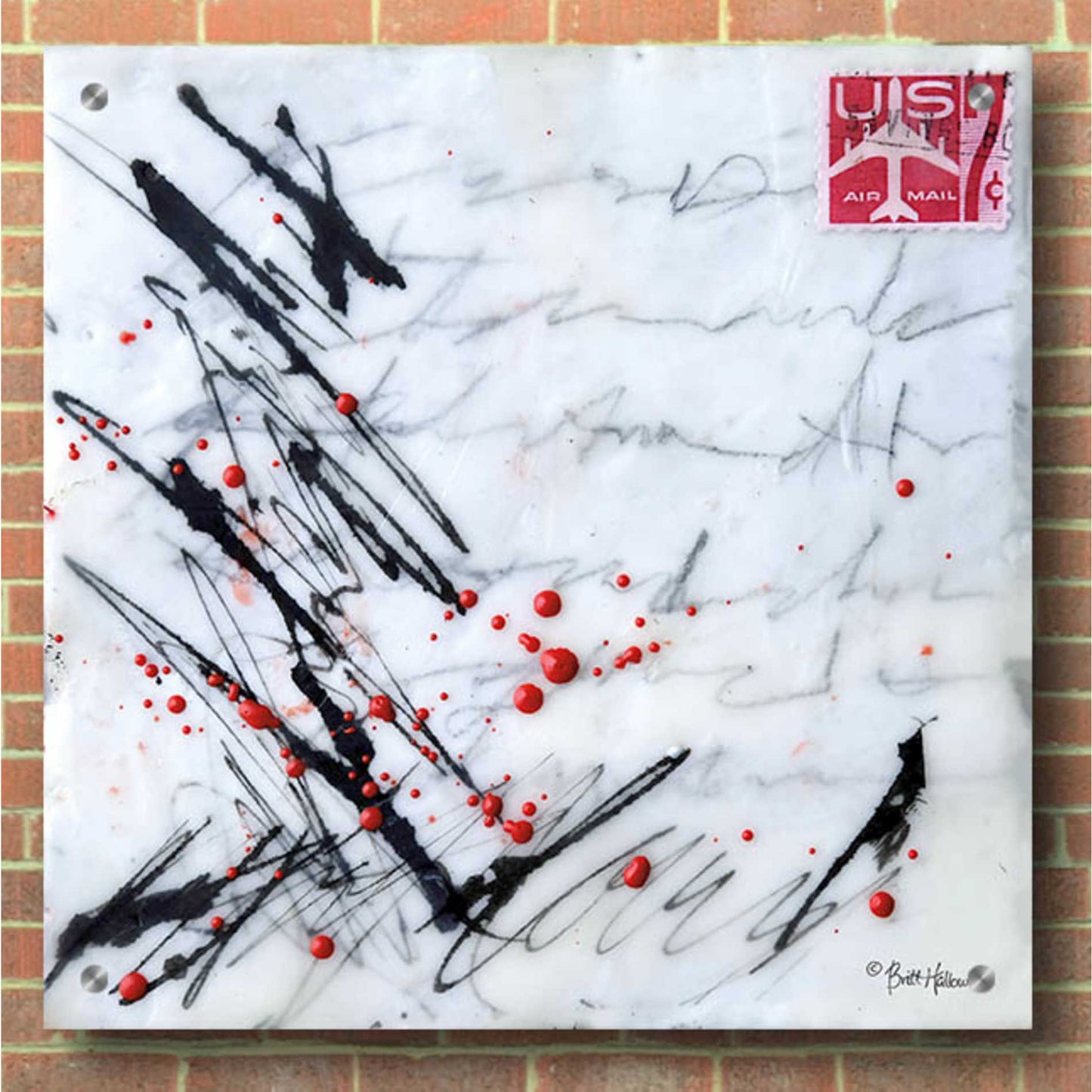 Epic Art 'Letters Home' by Britt Hallowell, Acrylic Glass Wall Art,36x36