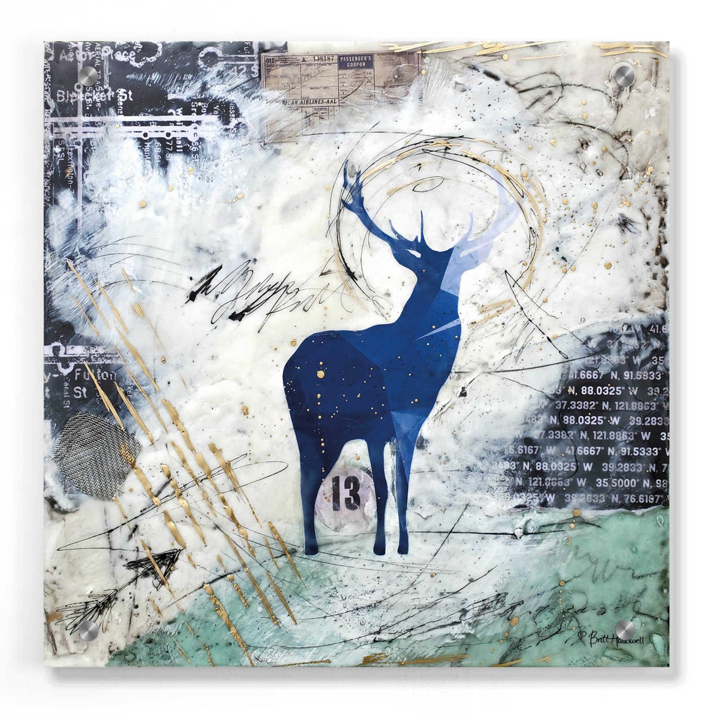 Epic Art 'Wanderer's Spirit' by Britt Hallowell, Acrylic Glass Wall Art,36x36