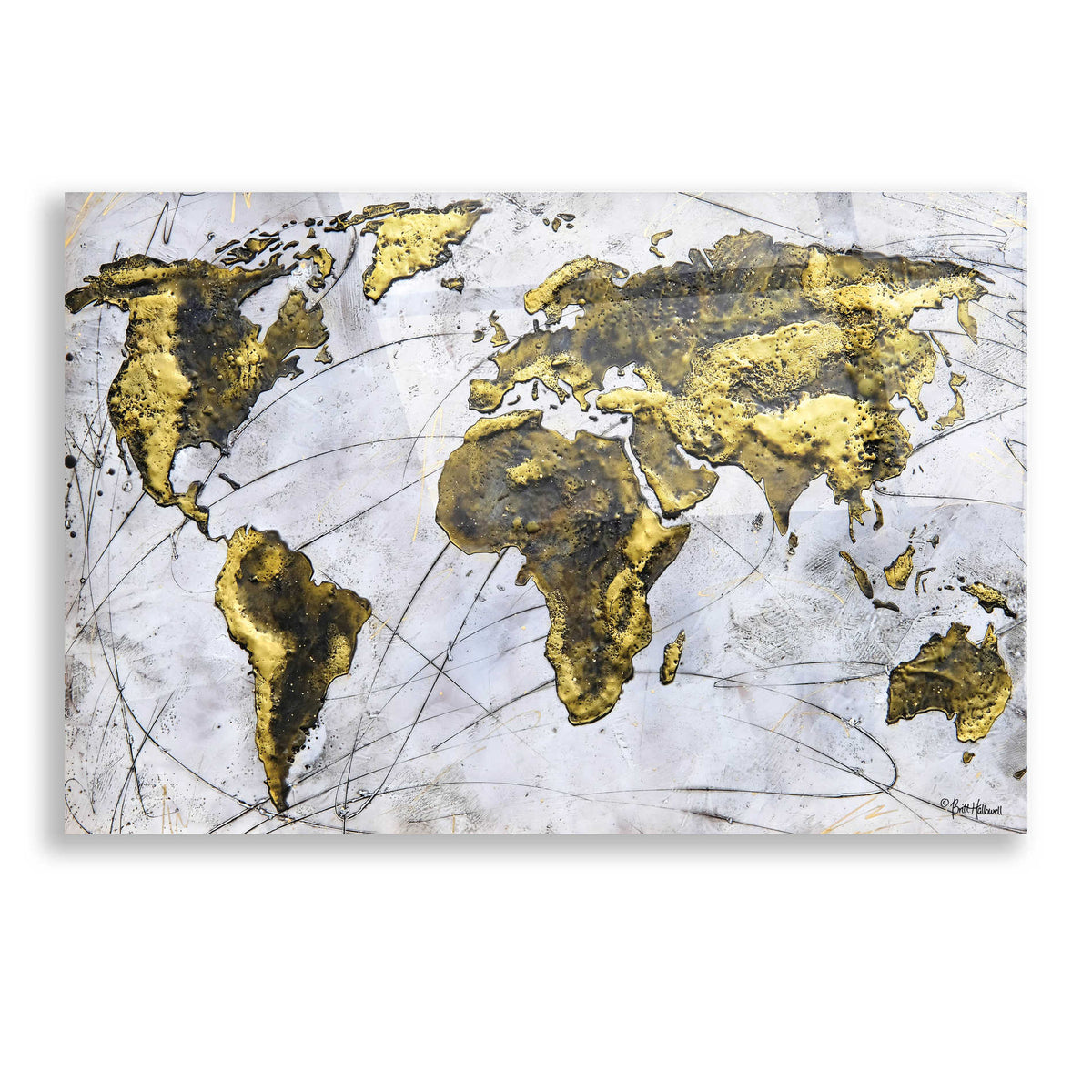 Epic Art 'A Wonderful World' by Britt Hallowell, Acrylic Glass Wall Art