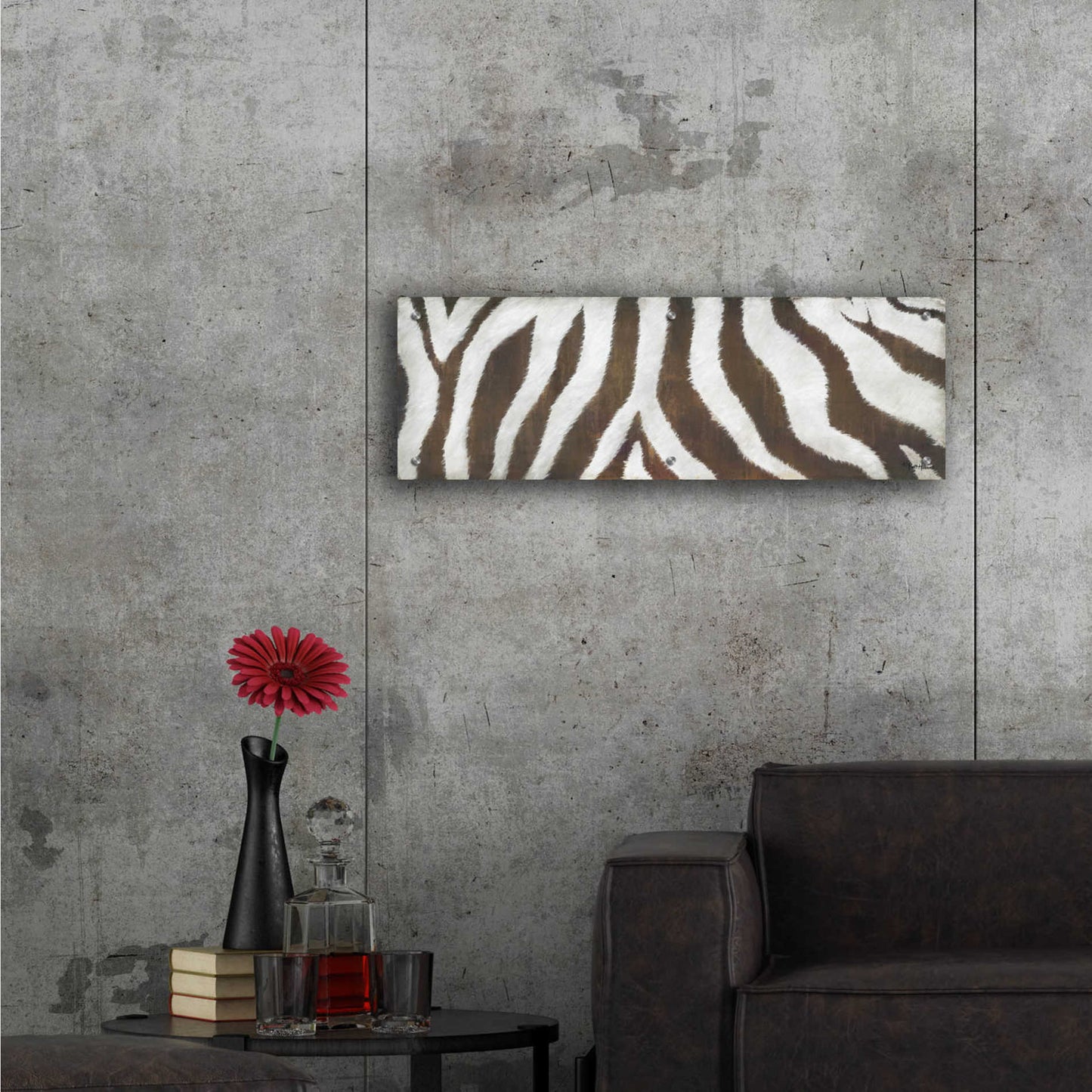 Epic Art 'Different Stripes' by Britt Hallowell, Acrylic Glass Wall Art,36x12