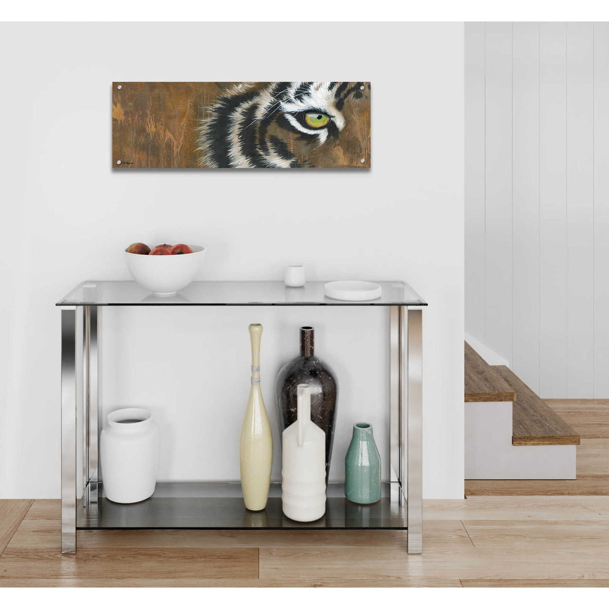 Epic Art 'Searching for the Man Cub' by Britt Hallowell, Acrylic Glass Wall Art,36x12
