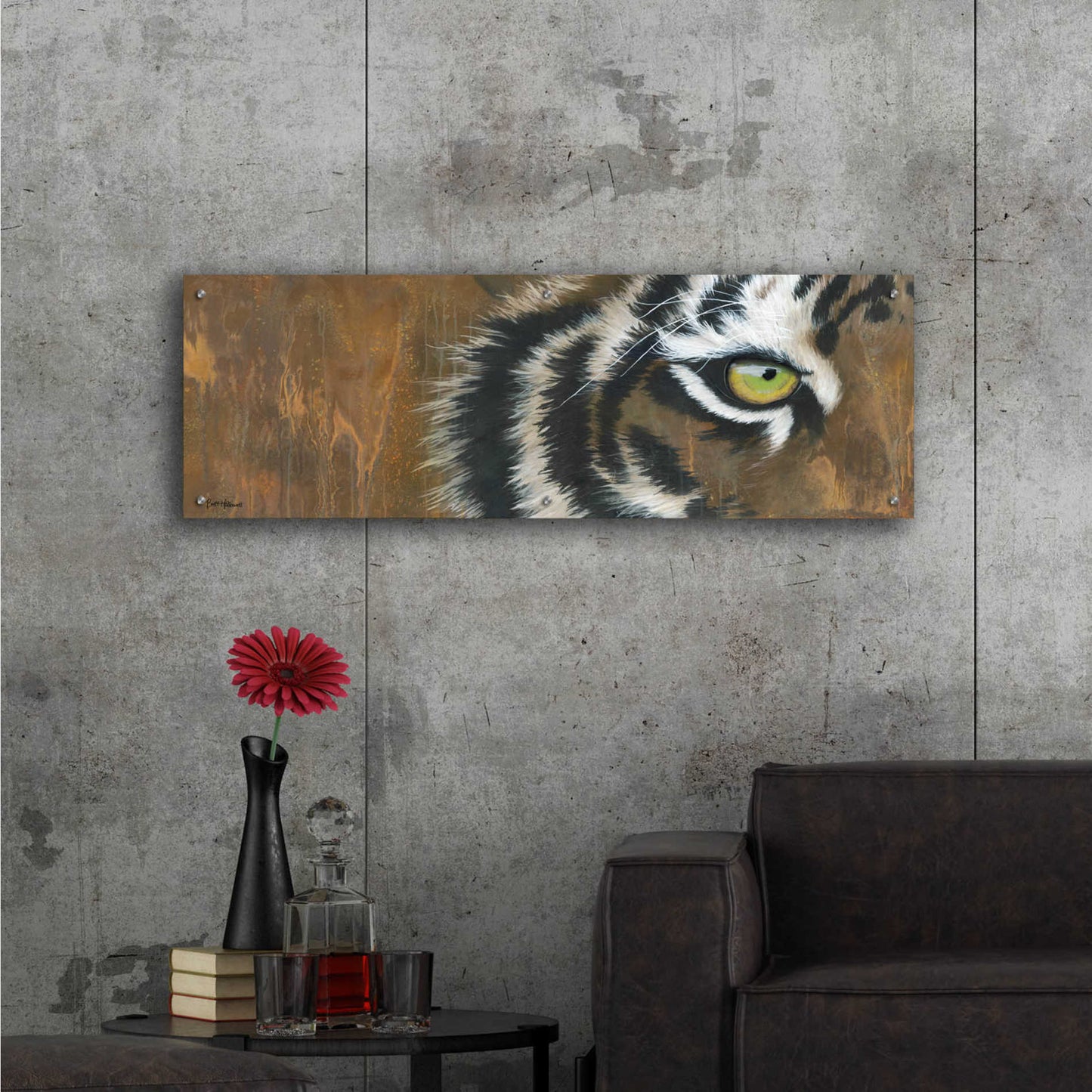 Epic Art 'Searching for the Man Cub' by Britt Hallowell, Acrylic Glass Wall Art,48x16