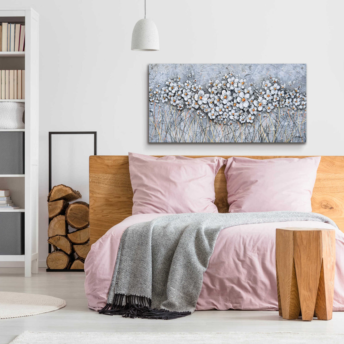 Epic Art 'Fields of Pearls' by Britt Hallowell, Acrylic Glass Wall Art,48x24