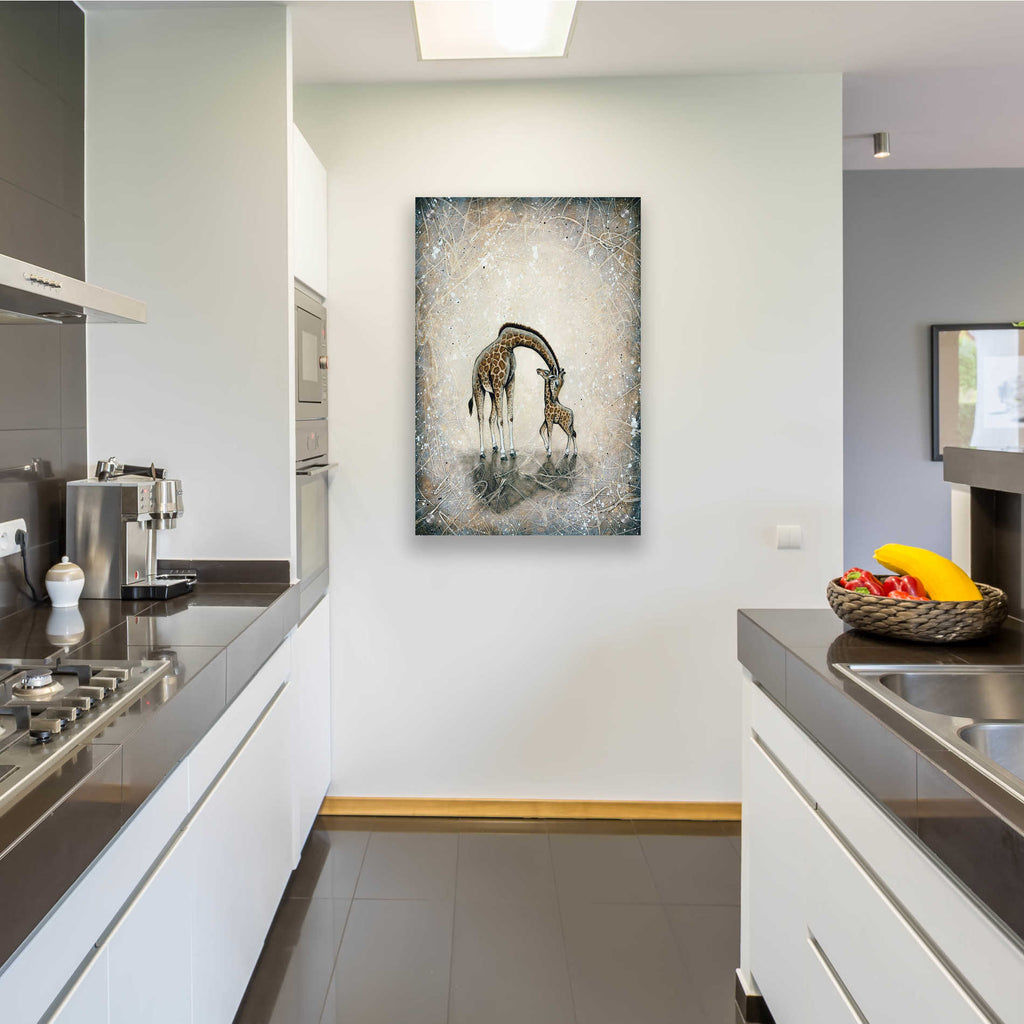 Epic Art 'My Love for You - Giraffes' by Britt Hallowell, Acrylic Glass Wall Art,24x36