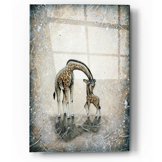 Epic Art 'My Love for You - Giraffes' by Britt Hallowell, Acrylic Glass Wall Art