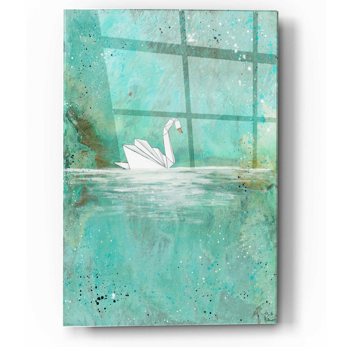 Epic Art 'Serenity Lake' by Britt Hallowell, Acrylic Glass Wall Art,12x16