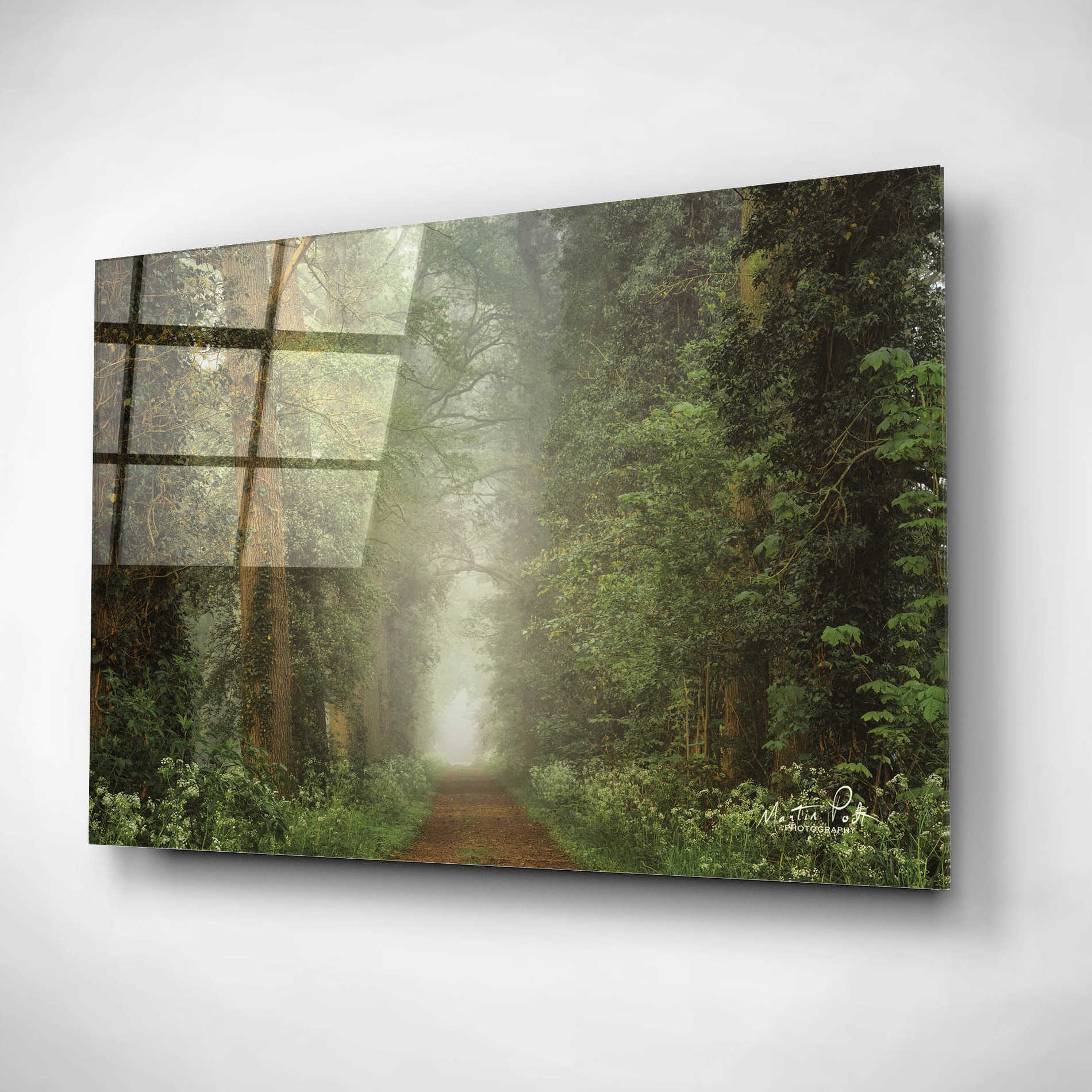 Epic Art 'Misty Spring Road' by Martin Podt, Acrylic Glass Wall Art,16x12