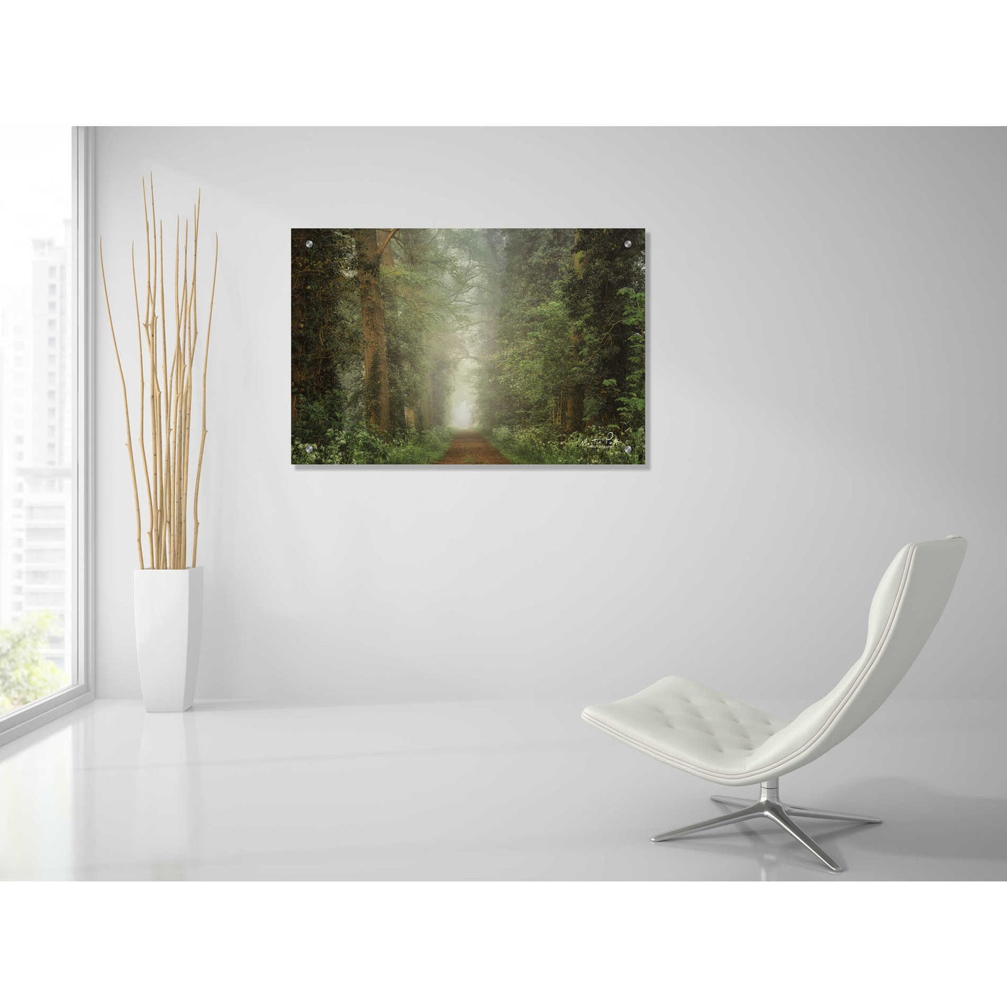 Epic Art 'Misty Spring Road' by Martin Podt, Acrylic Glass Wall Art,36x24