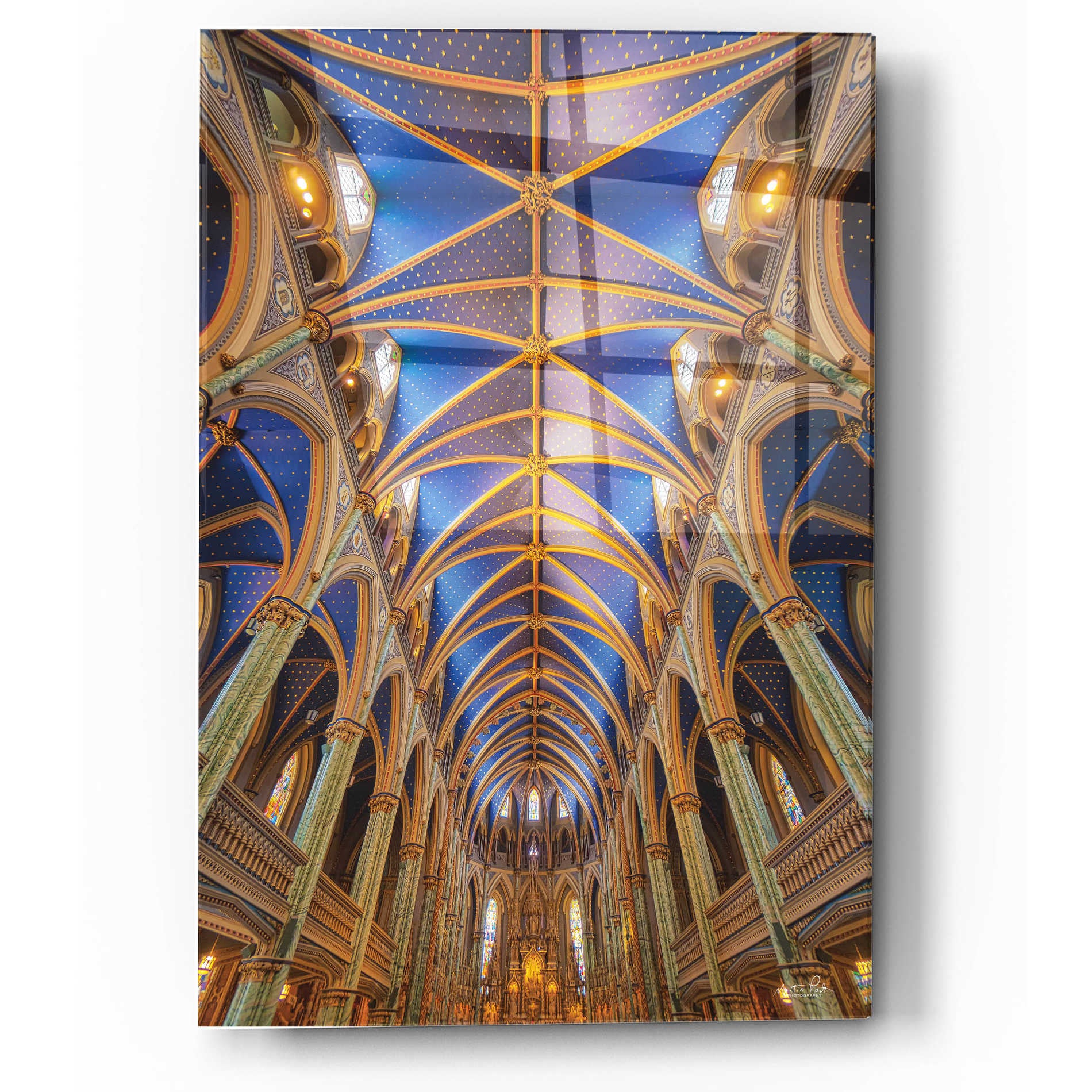 Epic Art 'Notre-Dame Cathedral Basilica' by Martin Podt, Acrylic Glass Wall Art,12x16