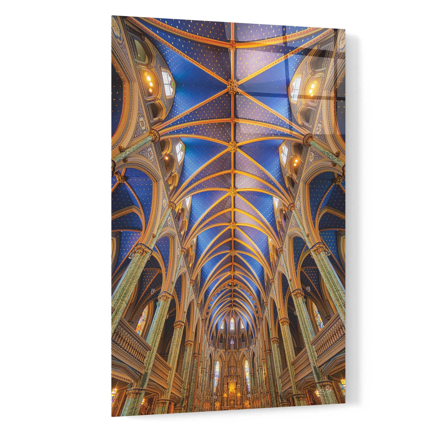 Epic Art 'Notre-Dame Cathedral Basilica' by Martin Podt, Acrylic Glass Wall Art,16x24