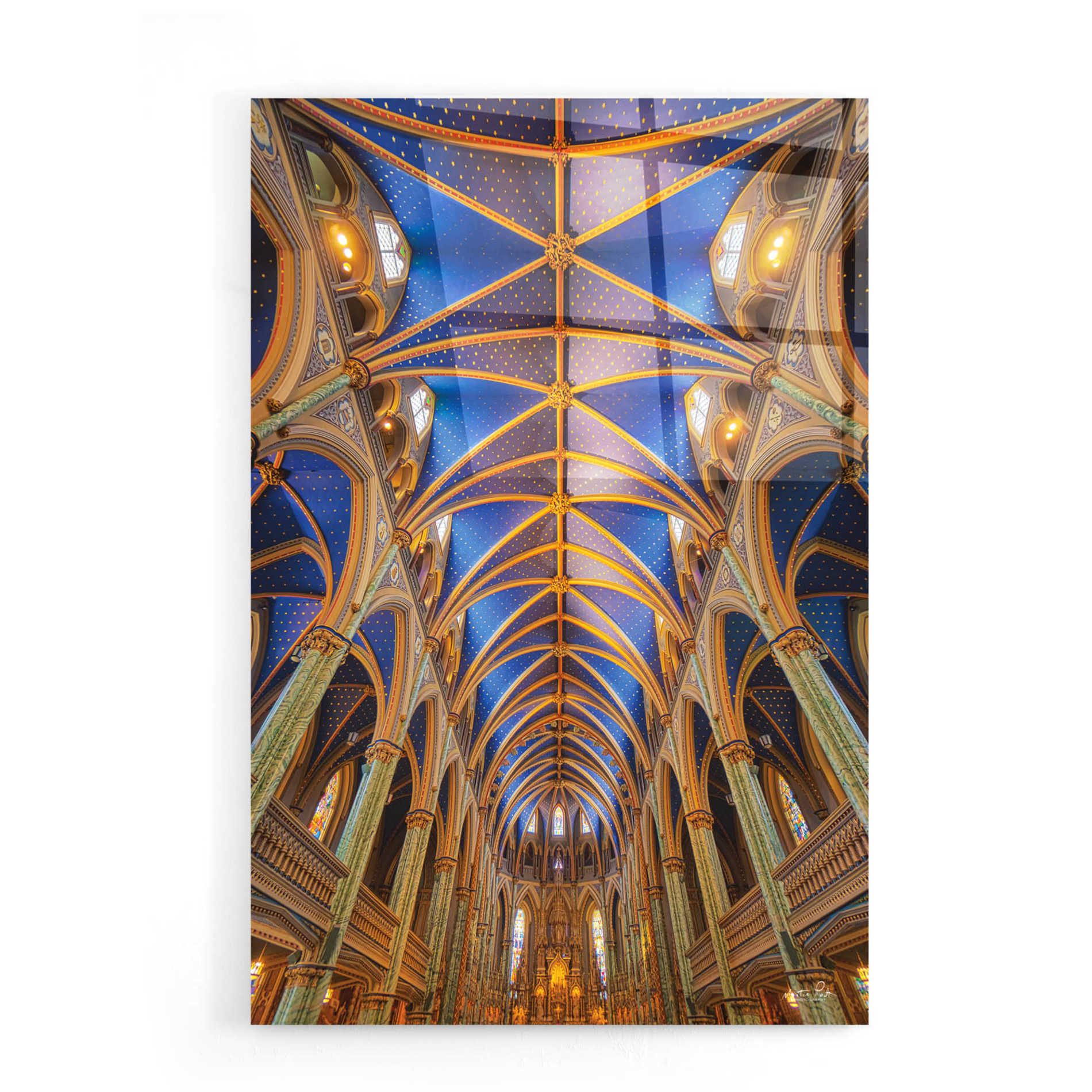 Epic Art 'Notre-Dame Cathedral Basilica' by Martin Podt, Acrylic Glass Wall Art,16x24