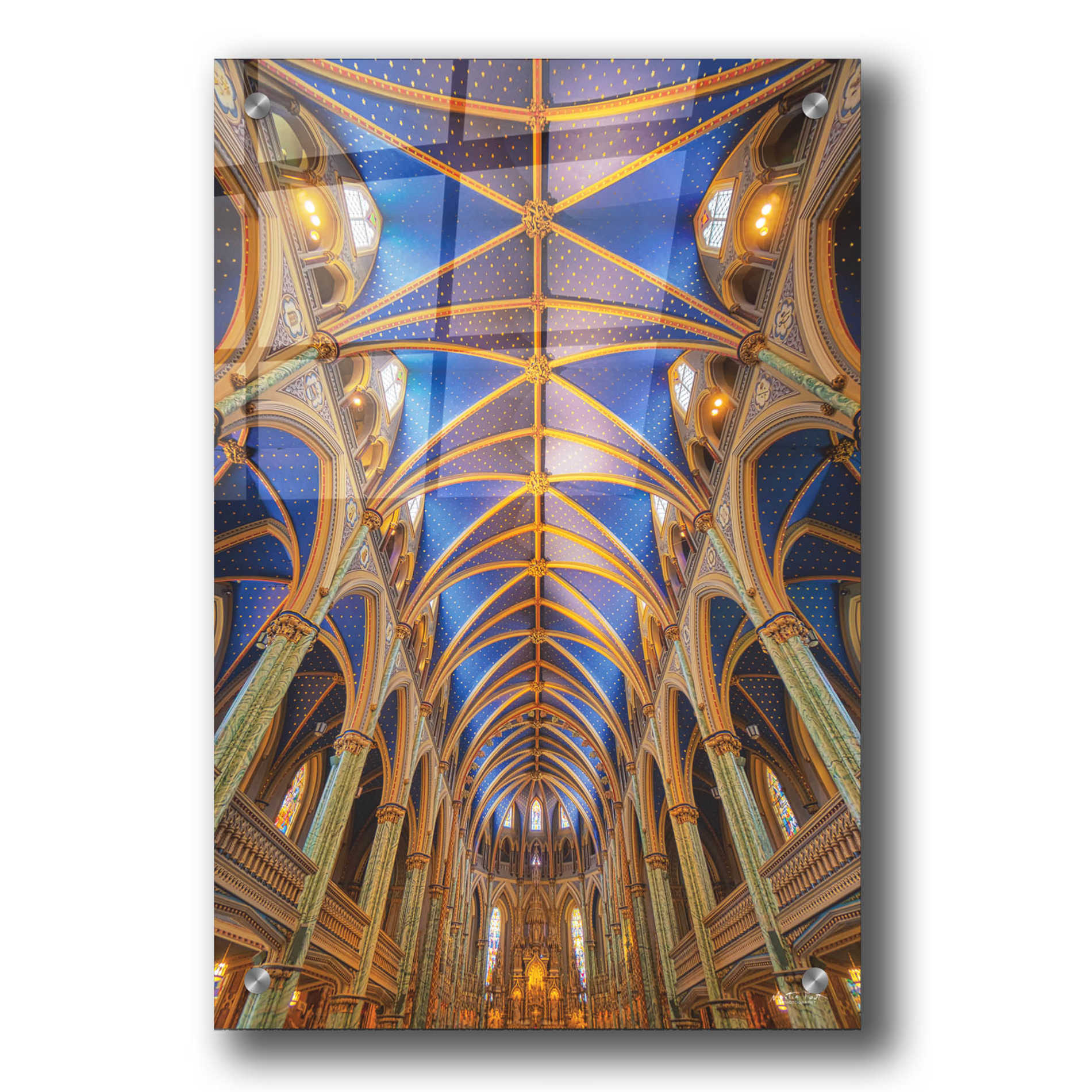 Epic Art 'Notre-Dame Cathedral Basilica' by Martin Podt, Acrylic Glass Wall Art,24x36