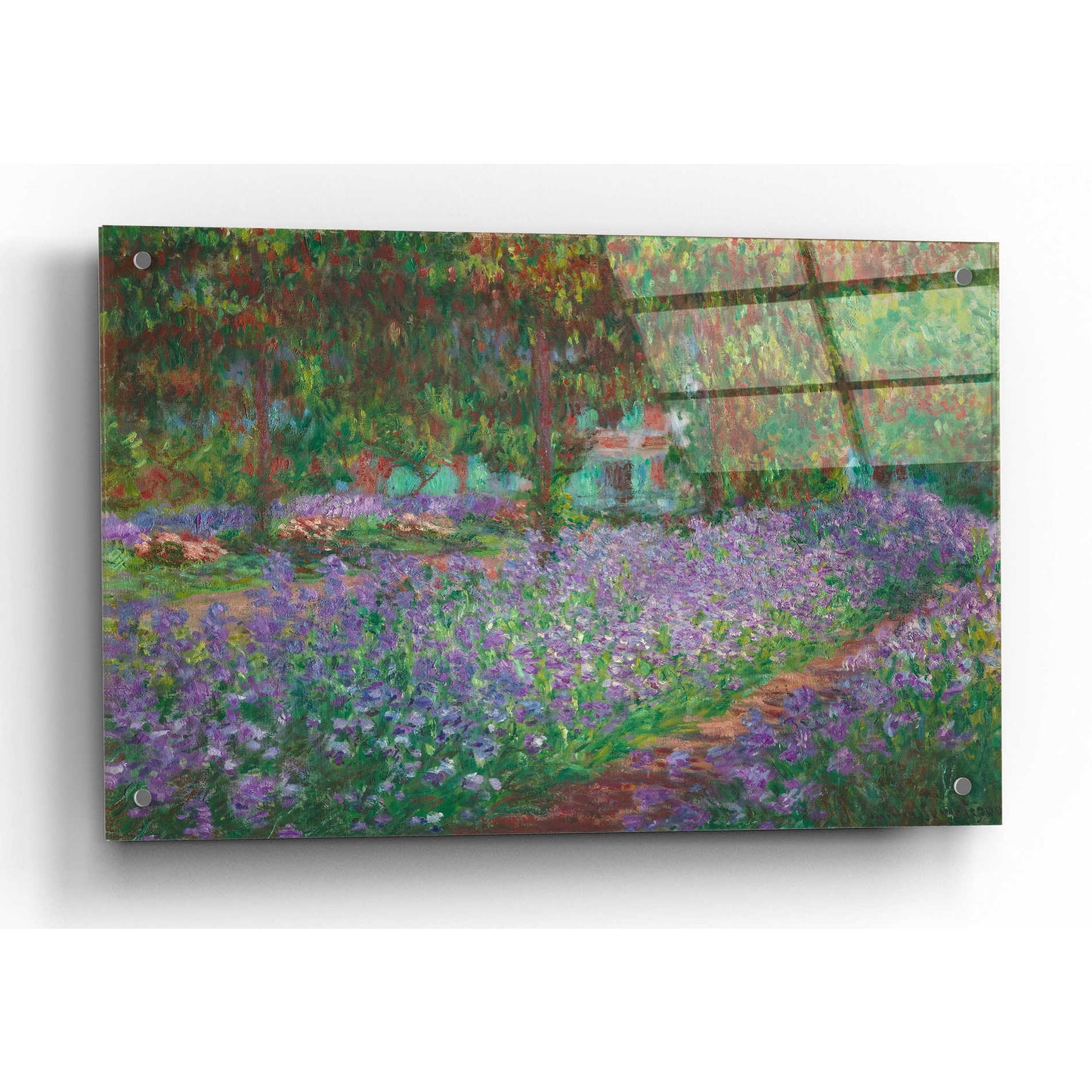 Epic Art 'The Artist's Garden at Giverny' by Claude Monet, Acrylic Glass Wall Art,36x24