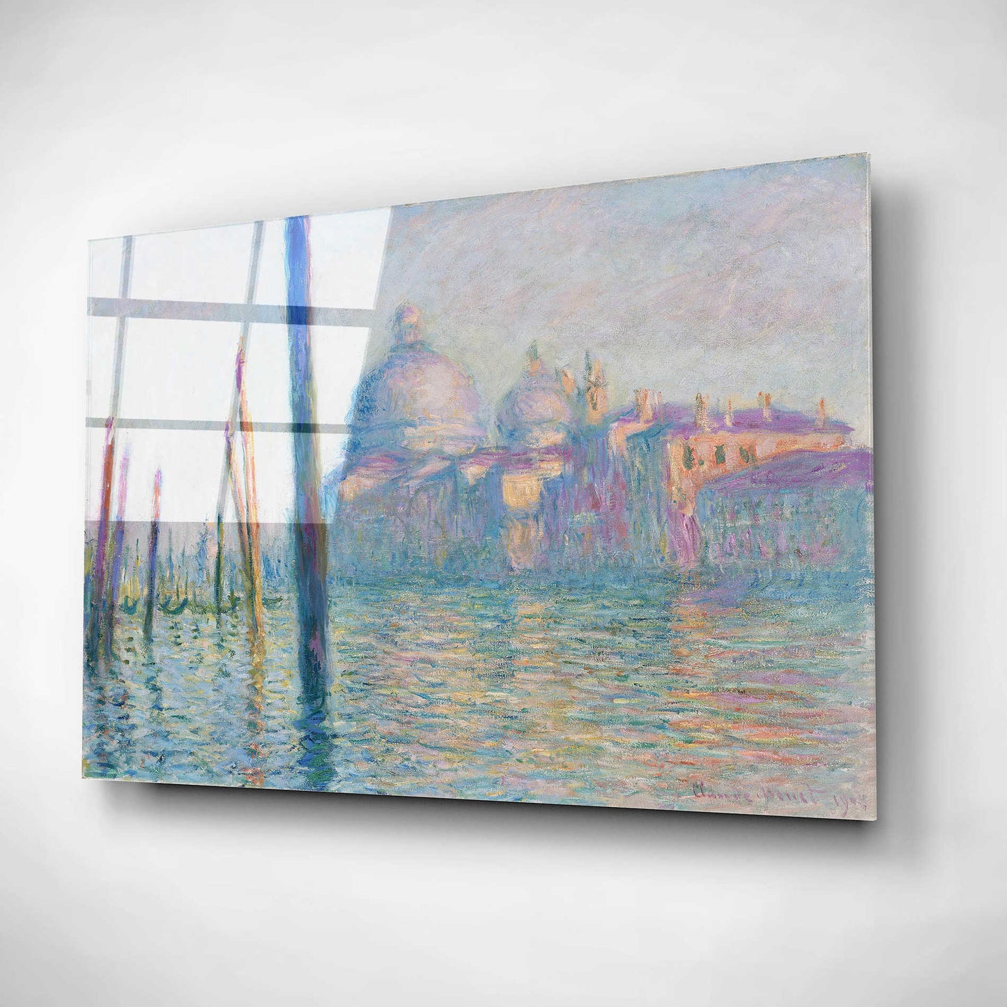 Epic Art 'Le Grand Canal' by Claude Monet, Acrylic Glass Wall Art,16x12