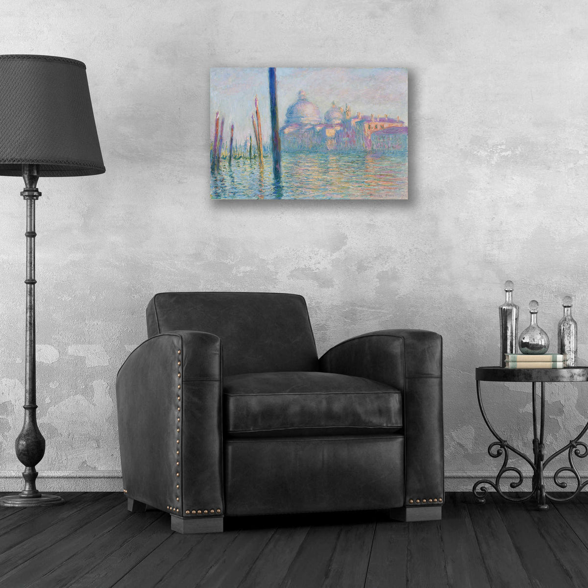 Epic Art 'Le Grand Canal' by Claude Monet, Acrylic Glass Wall Art,24x16