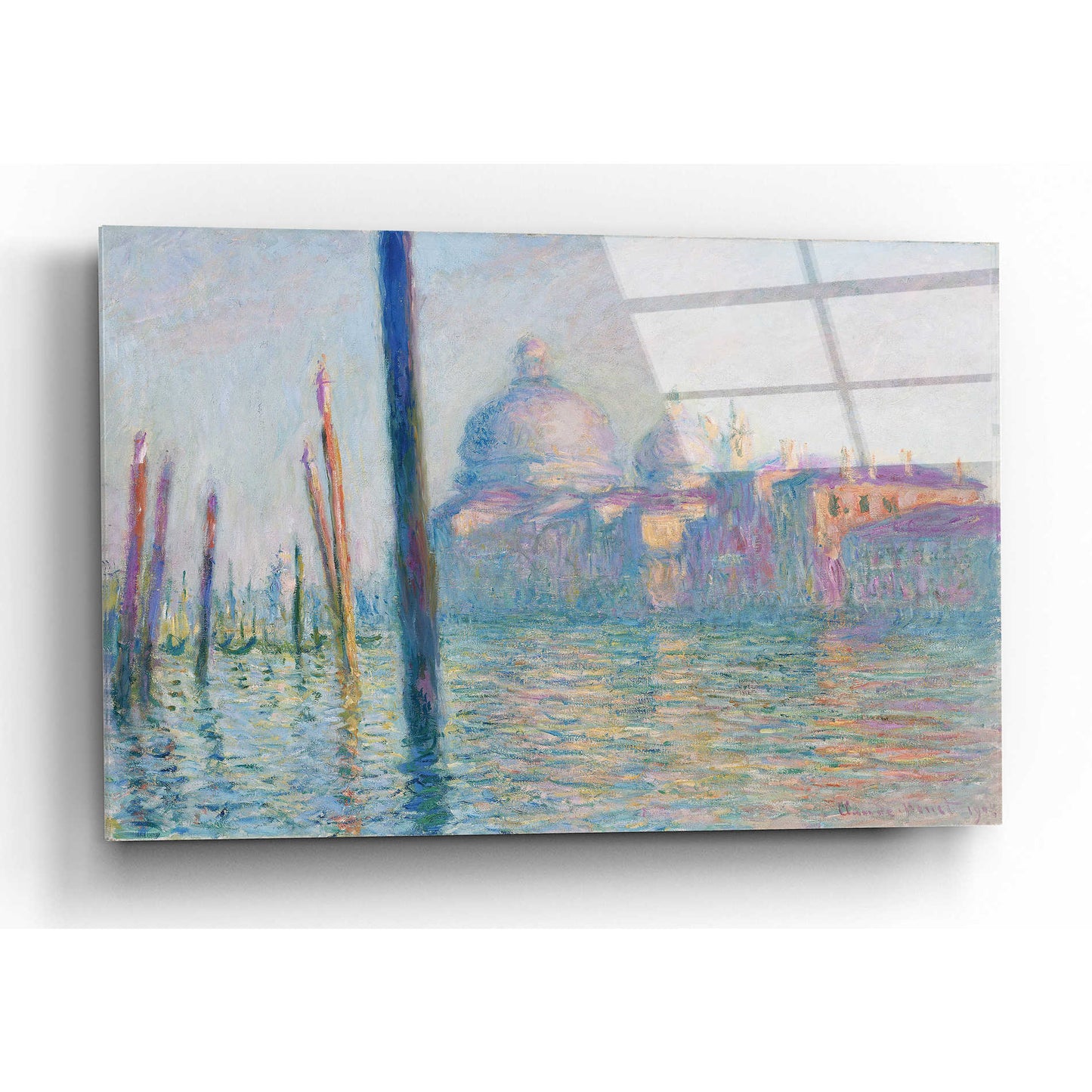 Epic Art 'Le Grand Canal' by Claude Monet, Acrylic Glass Wall Art,24x16
