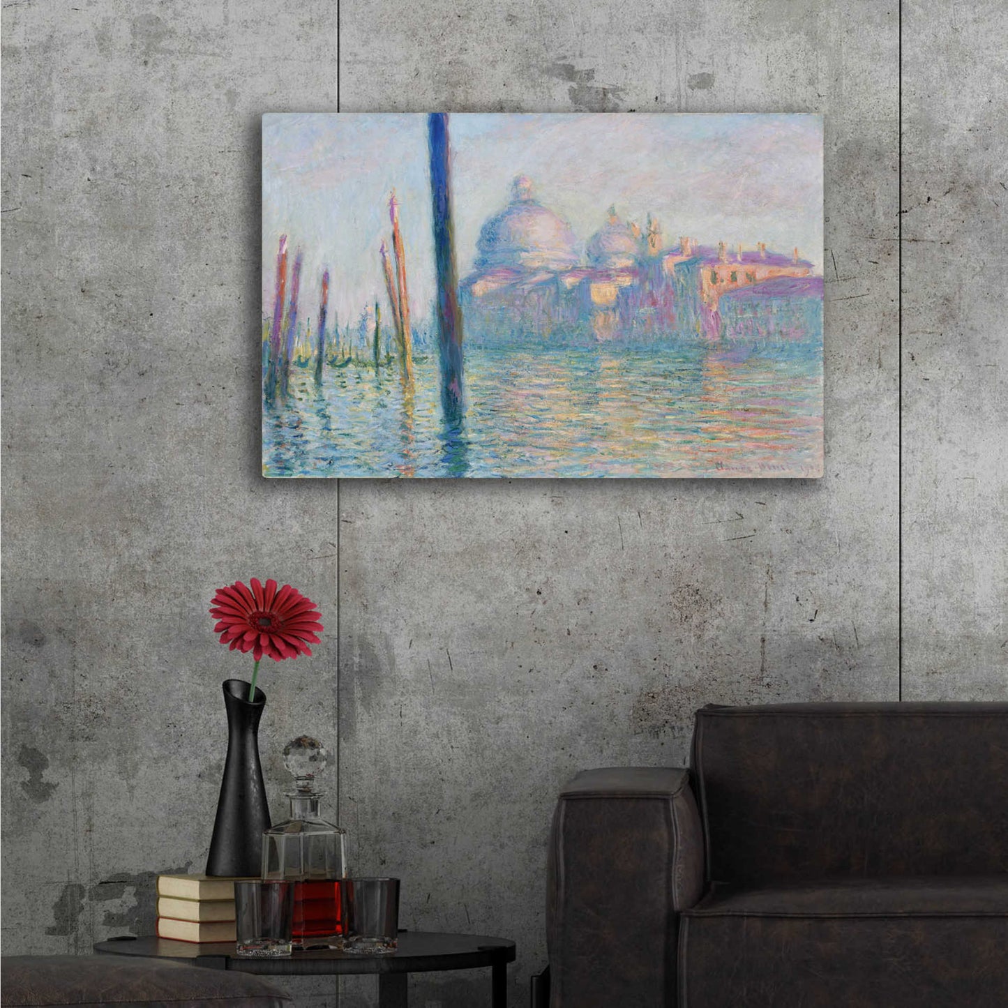 Epic Art 'Le Grand Canal' by Claude Monet, Acrylic Glass Wall Art,36x24