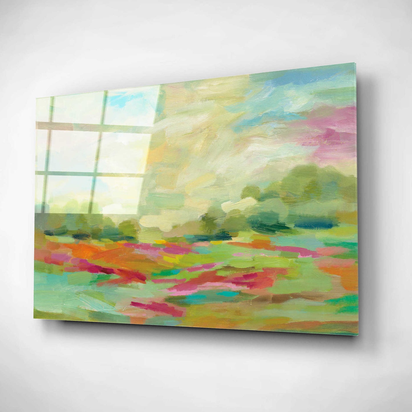 Epic Art 'Sunny Fields' by Silvia Vassileva, Acrylic Glass Wall Art,16x12