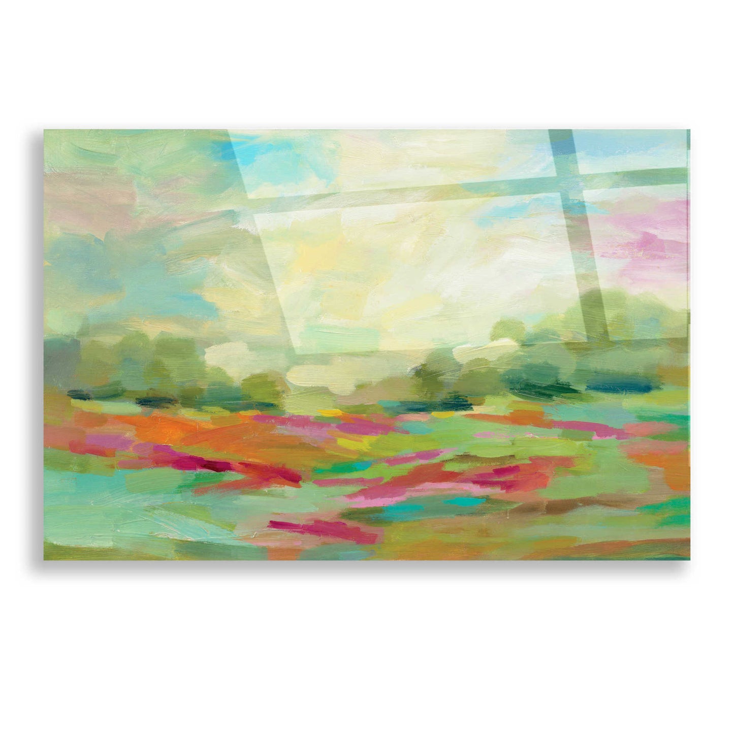 Epic Art 'Sunny Fields' by Silvia Vassileva, Acrylic Glass Wall Art,16x12