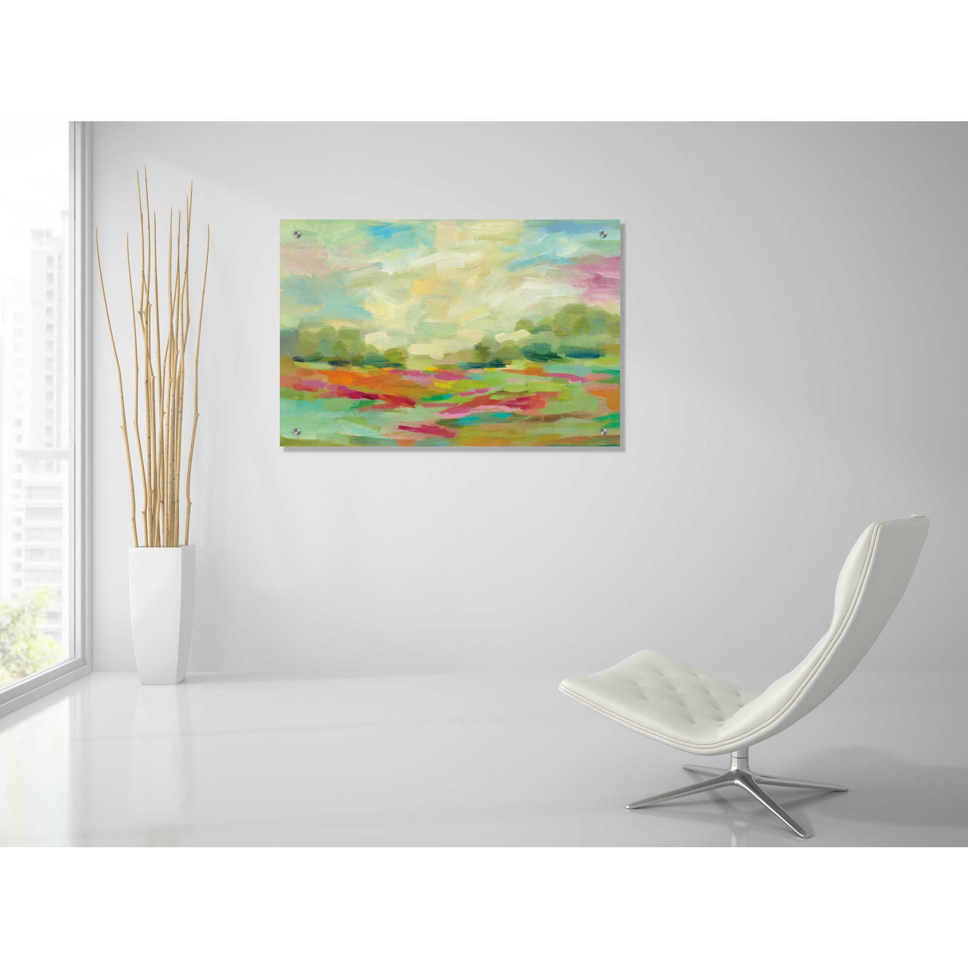 Epic Art 'Sunny Fields' by Silvia Vassileva, Acrylic Glass Wall Art,36x24