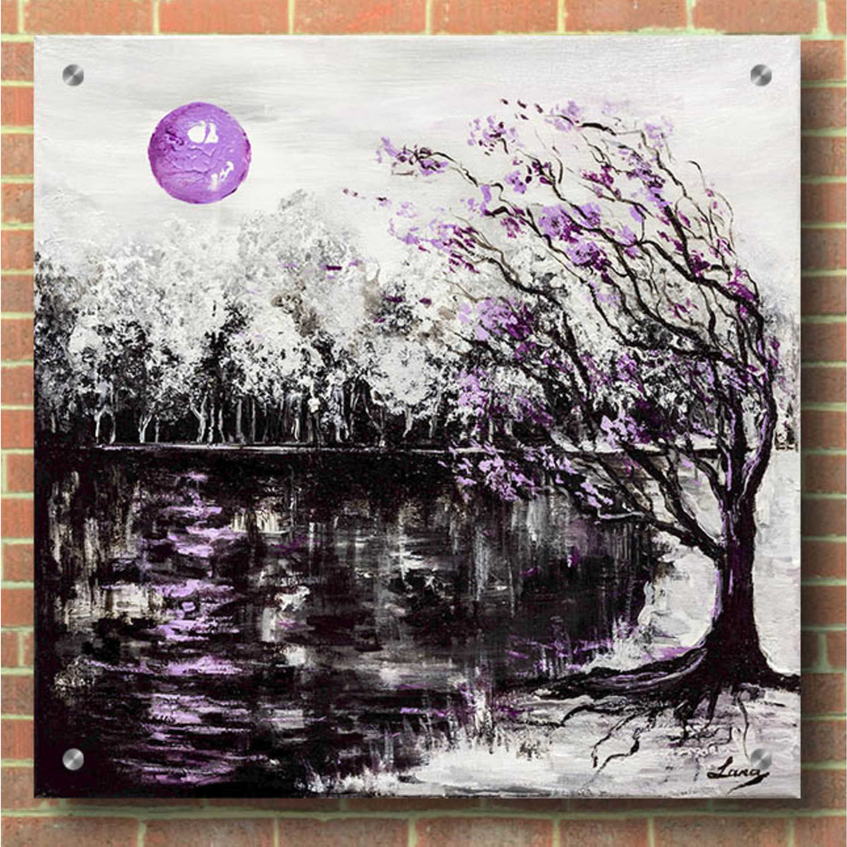 Epic Art 'Flute Melody,' Acrylic Glass Wall Art,36x36