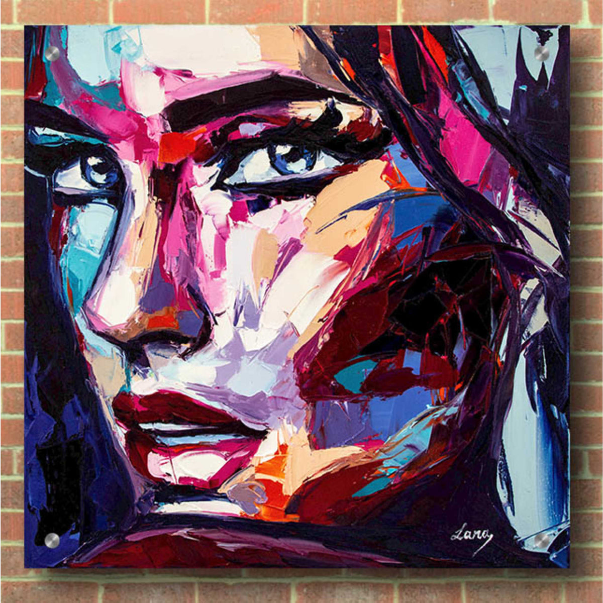 Epic Art 'Turn To Blues,' Acrylic Glass Wall Art,36x36