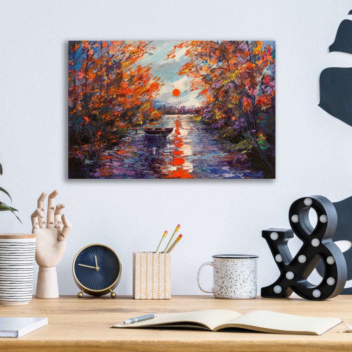 Epic Art 'Fall Of Leaves,' Acrylic Glass Wall Art,16x12