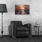 Epic Art 'Fall Of Leaves,' Acrylic Glass Wall Art,24x16