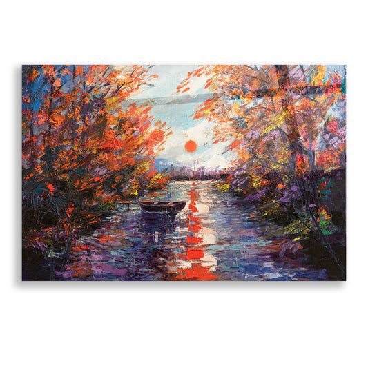 Epic Art 'Fall Of Leaves,' Acrylic Glass Wall Art