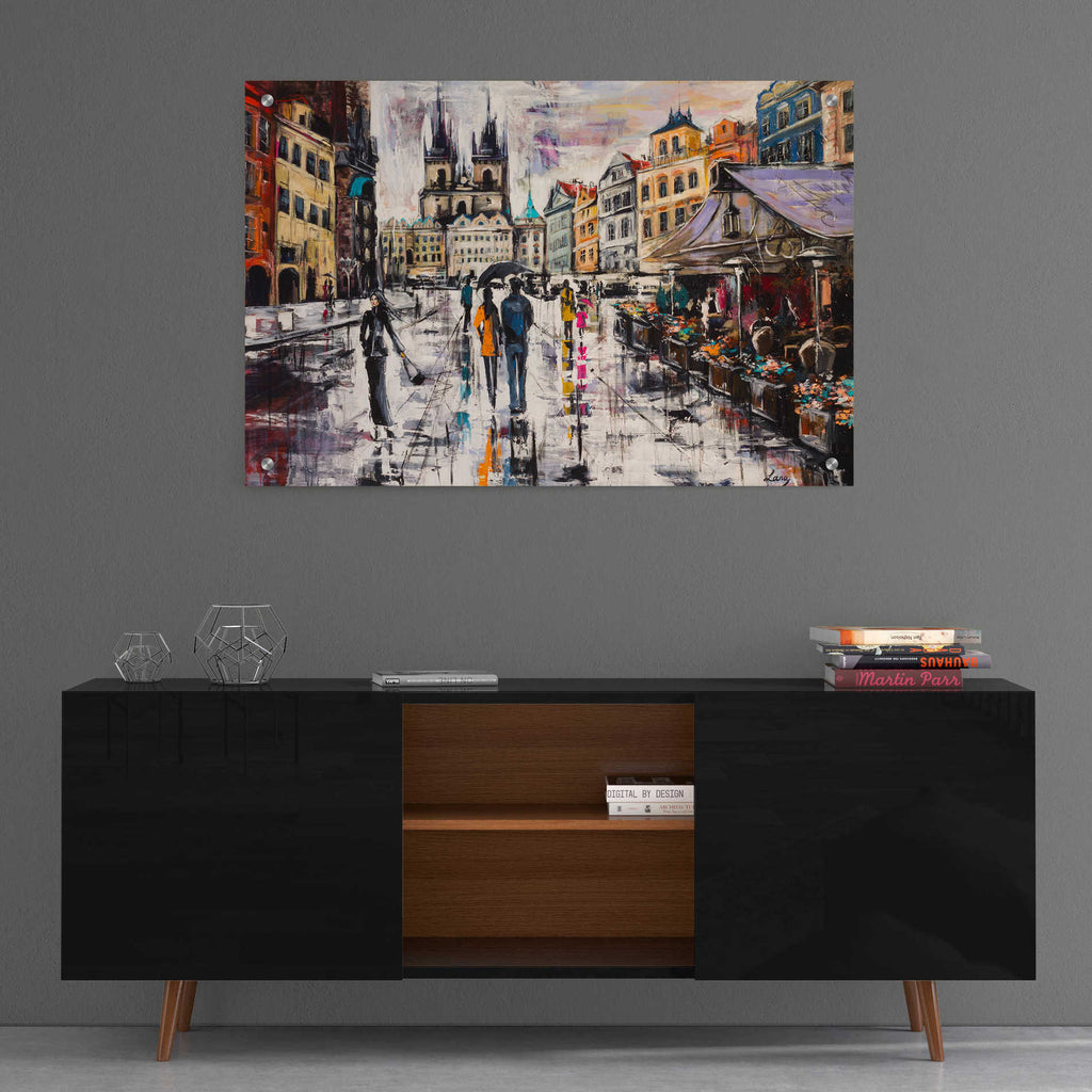 Epic Art 'Prague Staromestska,' Acrylic Glass Wall Art,36x24