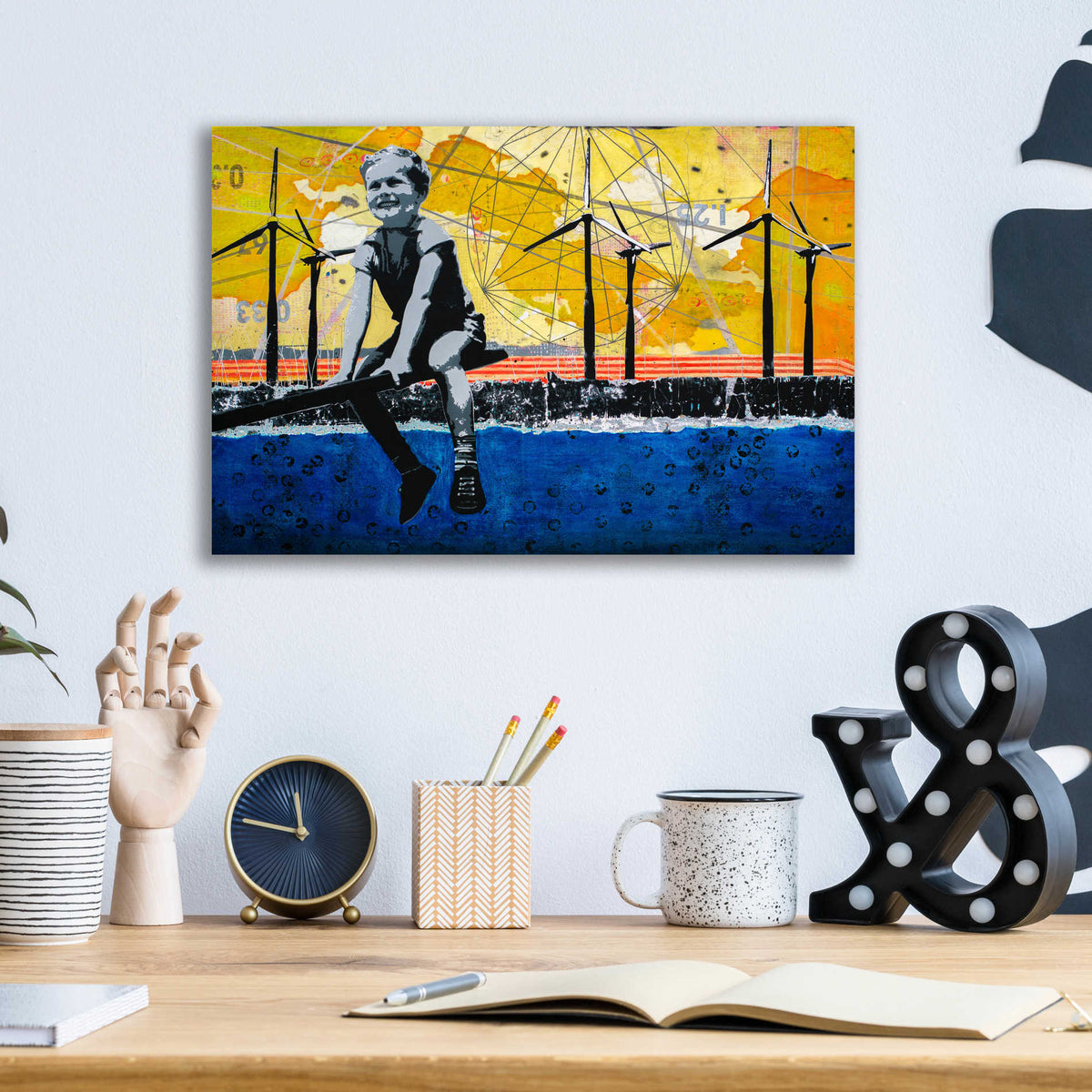 Epic Art 'BRIGHT I' by DB Waterman, Acrylic Glass Wall Art,16x12