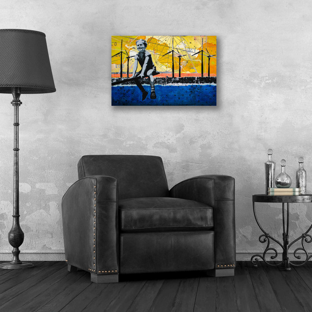 Epic Art 'BRIGHT I' by DB Waterman, Acrylic Glass Wall Art,24x16