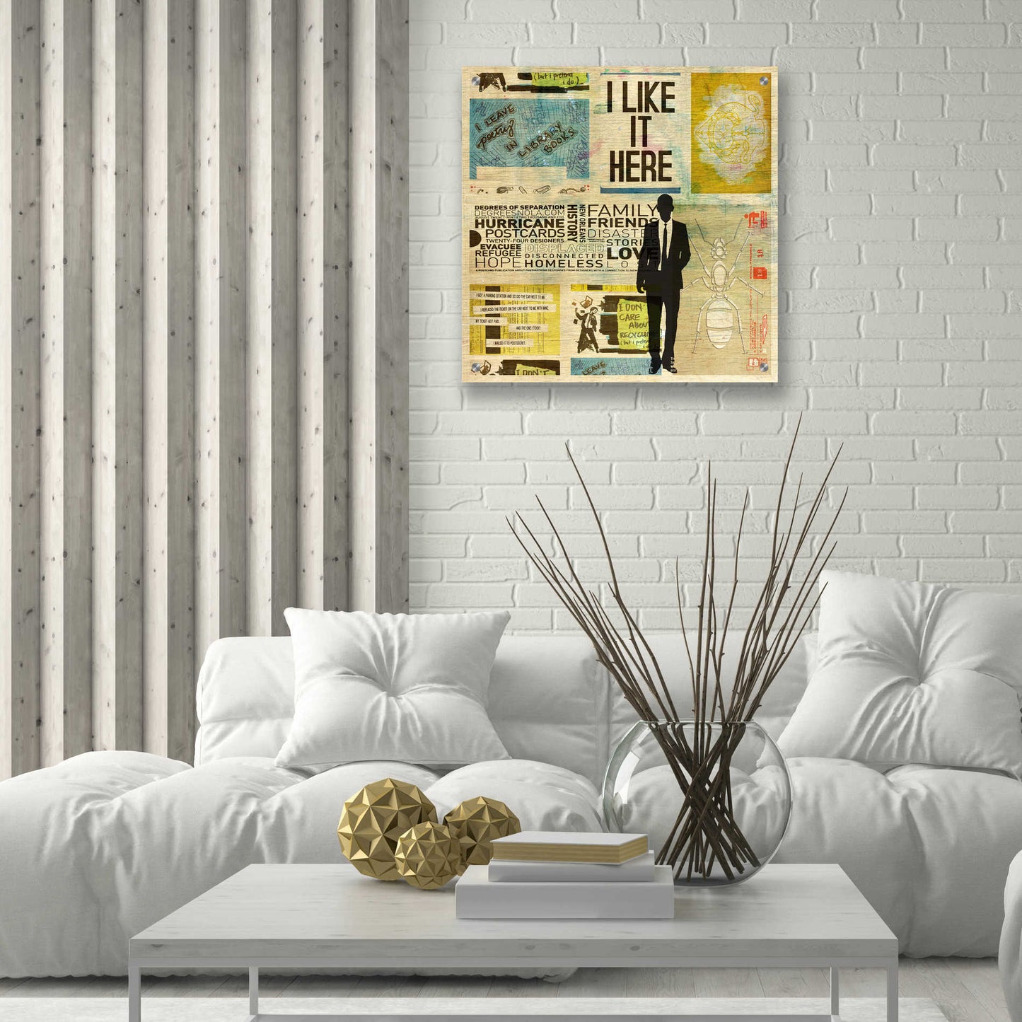 Epic Art 'I LIKE IT HERE' by DB Waterman, Acrylic Glass Wall Art,24x24