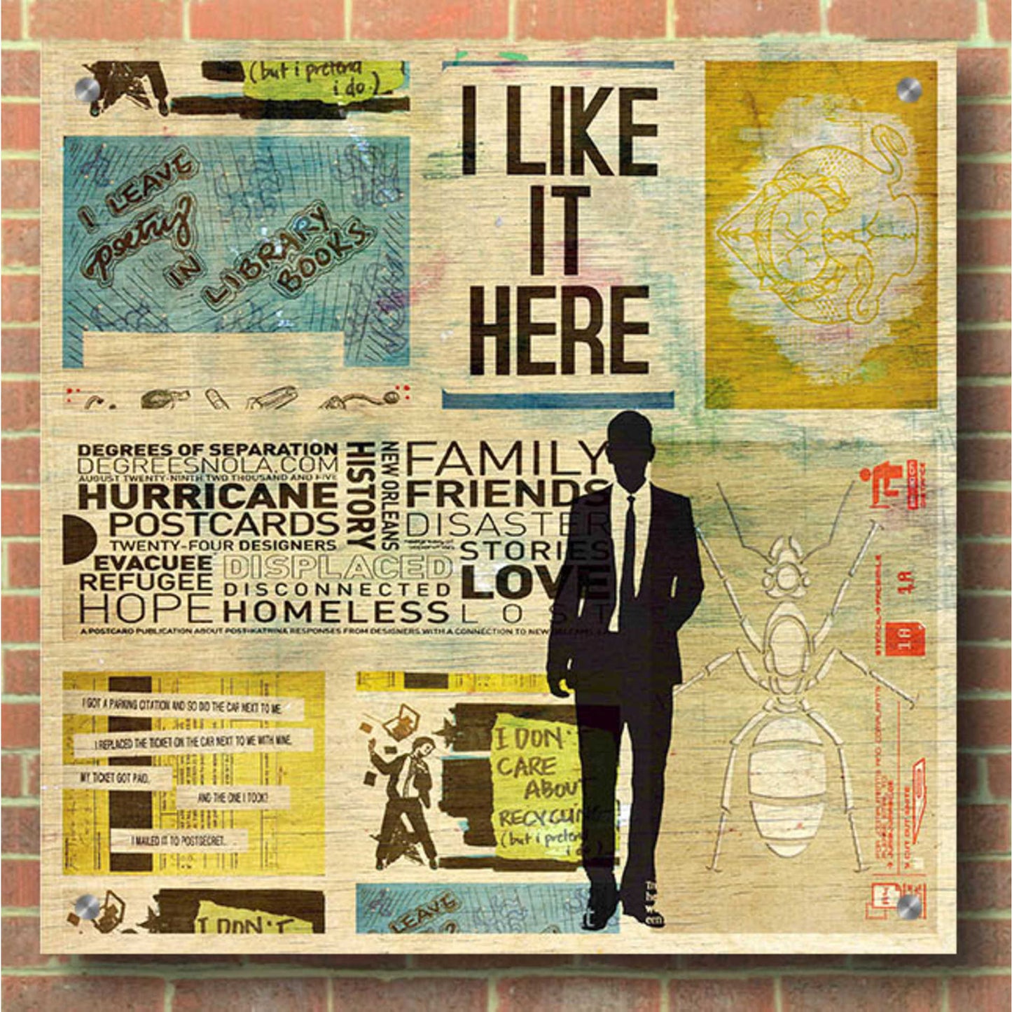 Epic Art 'I LIKE IT HERE' by DB Waterman, Acrylic Glass Wall Art,36x36