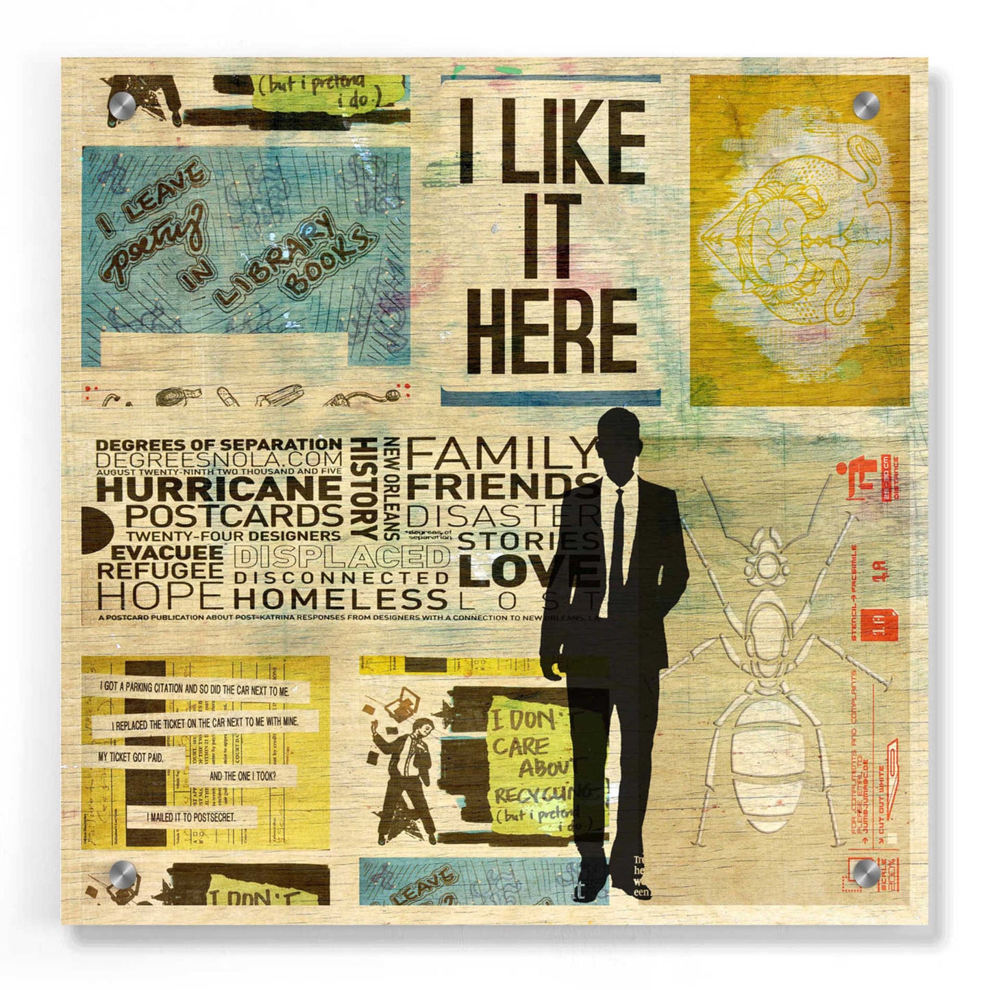 Epic Art 'I LIKE IT HERE' by DB Waterman, Acrylic Glass Wall Art,36x36