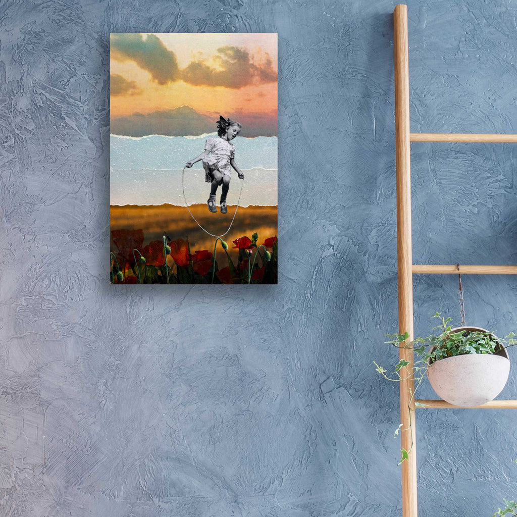 Epic Art 'POPPIES' by DB Waterman, Acrylic Glass Wall Art,16x24