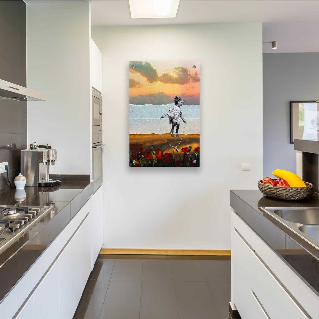 Epic Art 'POPPIES' by DB Waterman, Acrylic Glass Wall Art,24x36