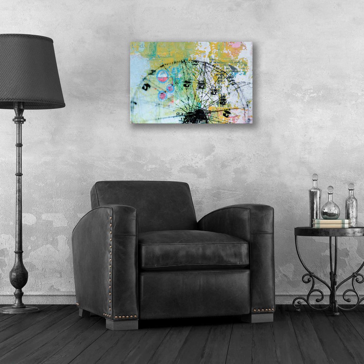 Epic Art 'WONDER WHEEL' by DB Waterman, Acrylic Glass Wall Art,24x16