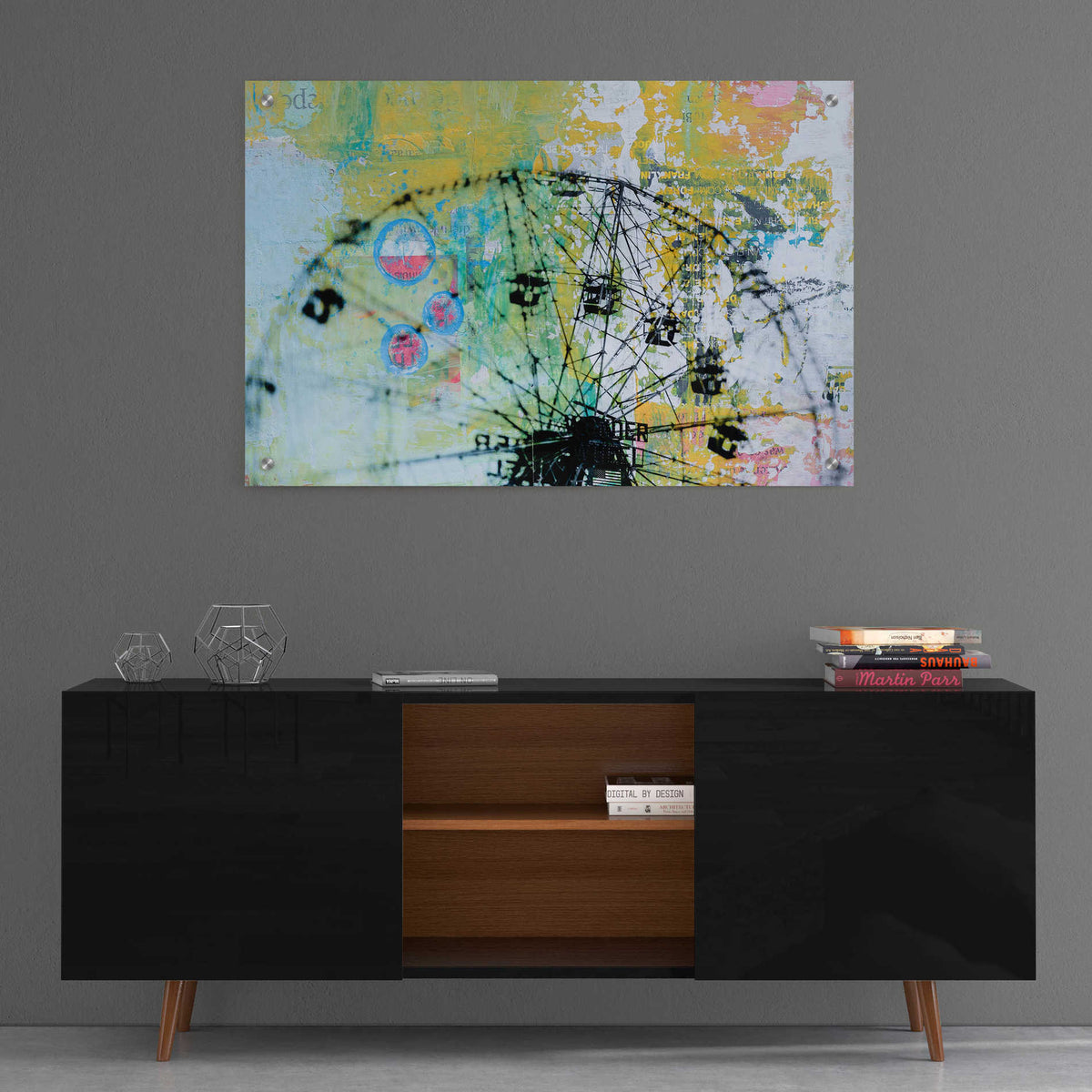 Epic Art 'WONDER WHEEL' by DB Waterman, Acrylic Glass Wall Art,36x24