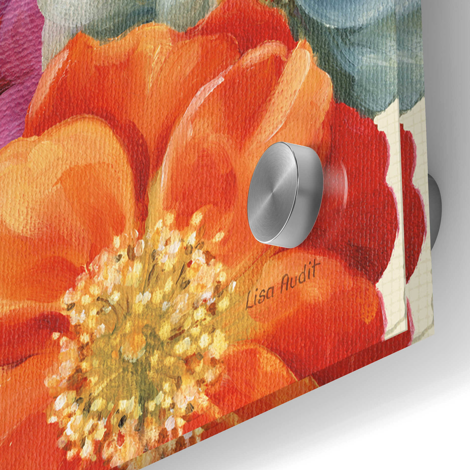 Epic Art 'Garden View Tossed-Florals' by Lisa Audit, Acrylic Glass Wall Art,36x36