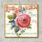 Epic Art 'Rose Garden I' by Lisa Audit, Acrylic Glass Wall Art,12x12